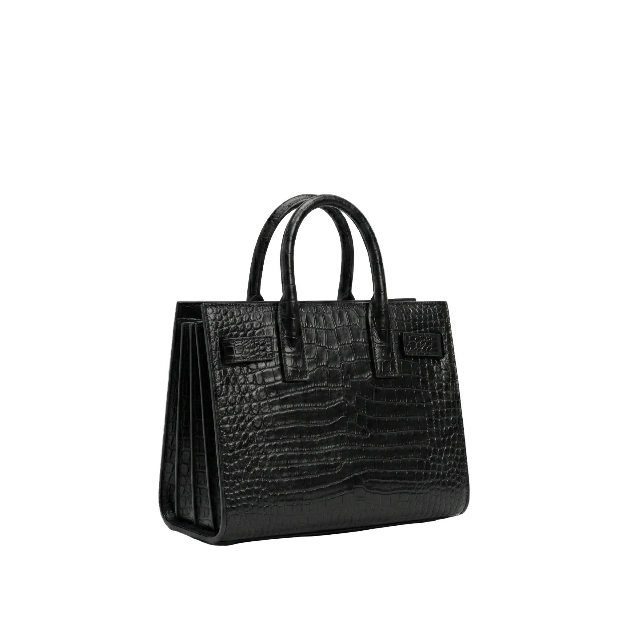 Sac De Jour Nano Leather Handbag- Black