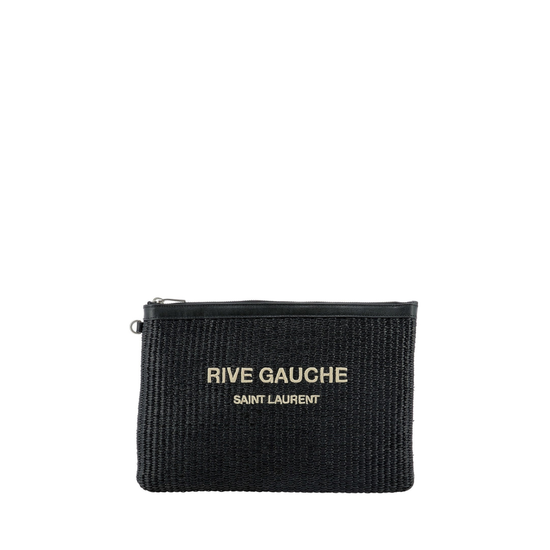 Black Raffia Clutch