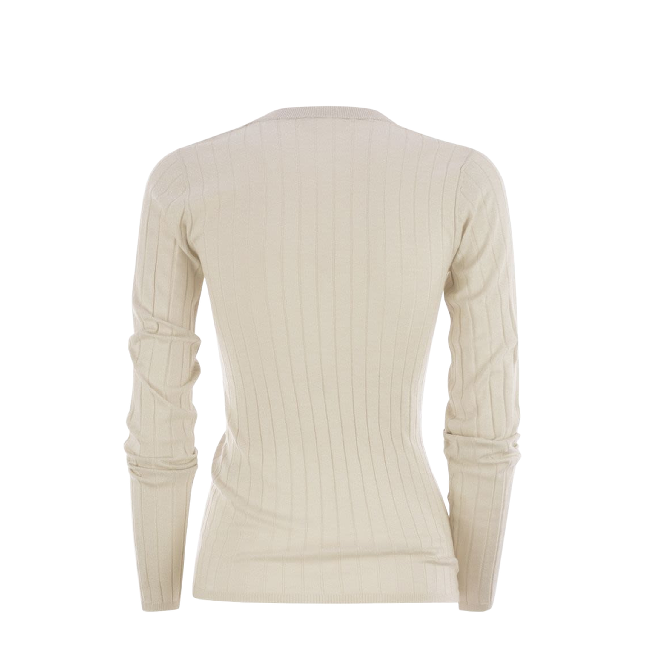Lightweight Cashmere and Silk Broad Rib Sweater
