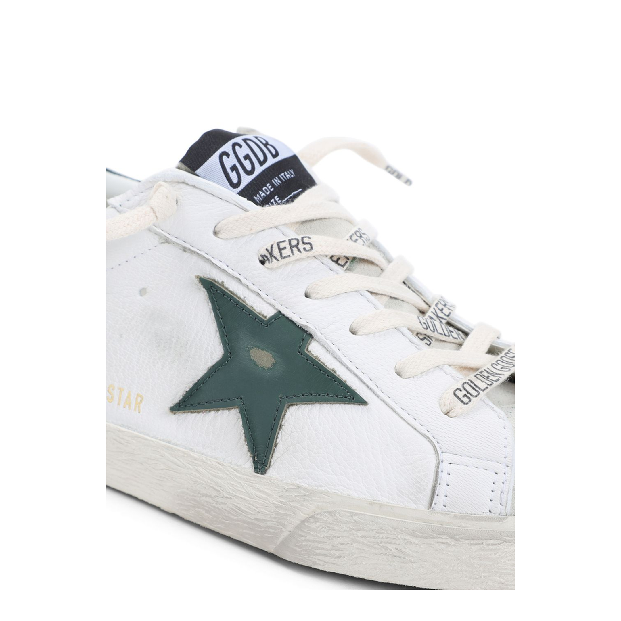 Super Star Nappa Upper Suede Toe and Tongue Leather Star Printed Leather Heel