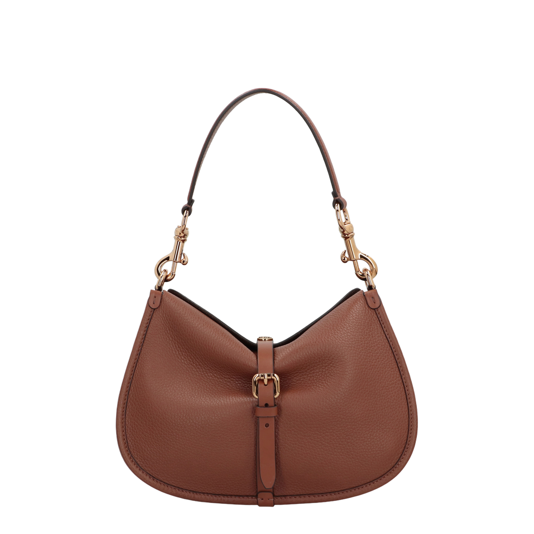 Pony Medium Shoulder Bag Leather Brown