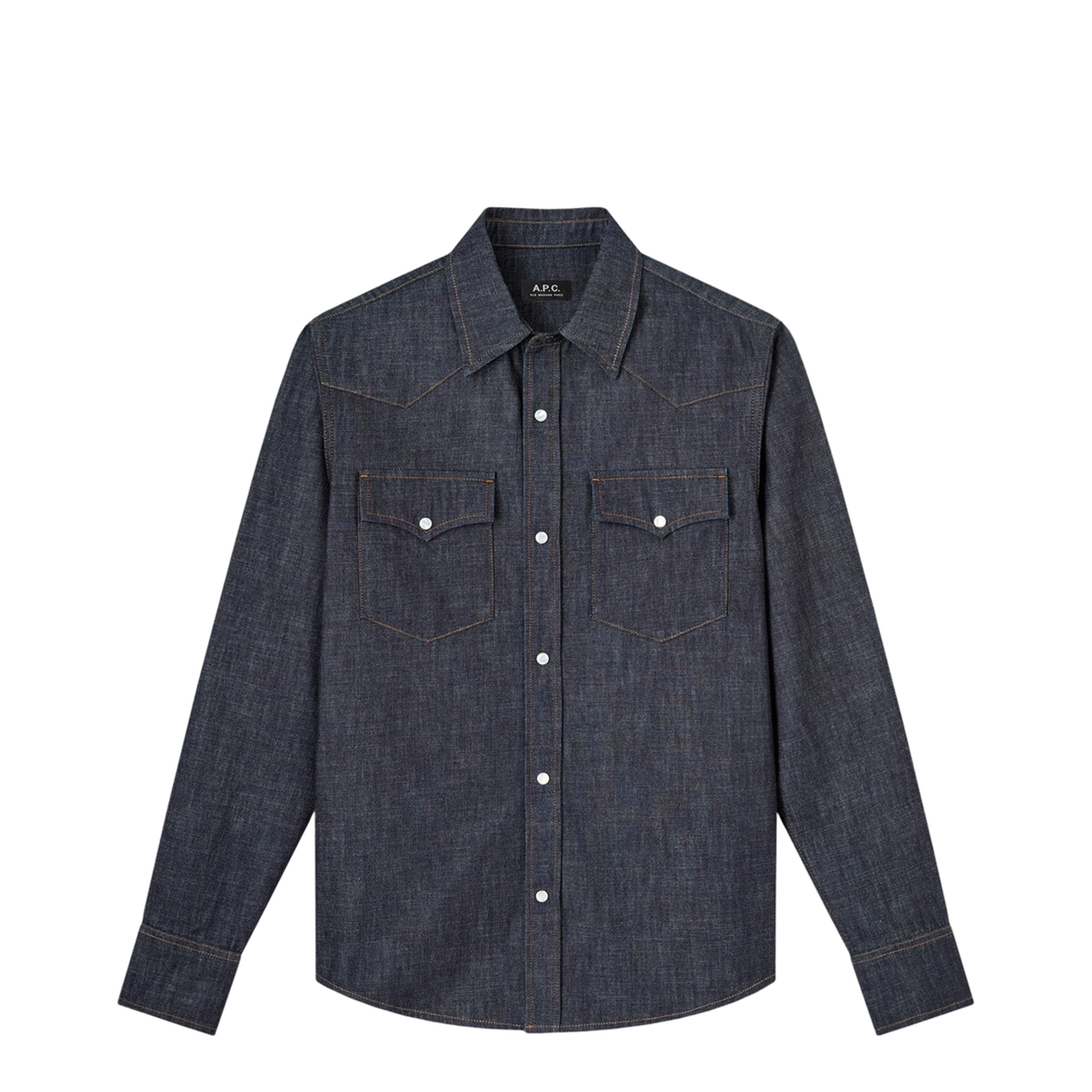 MAYFEYR - A.P.C. - Indigo Blue Denim Western Shirt - COHOJ-H12632COIAI