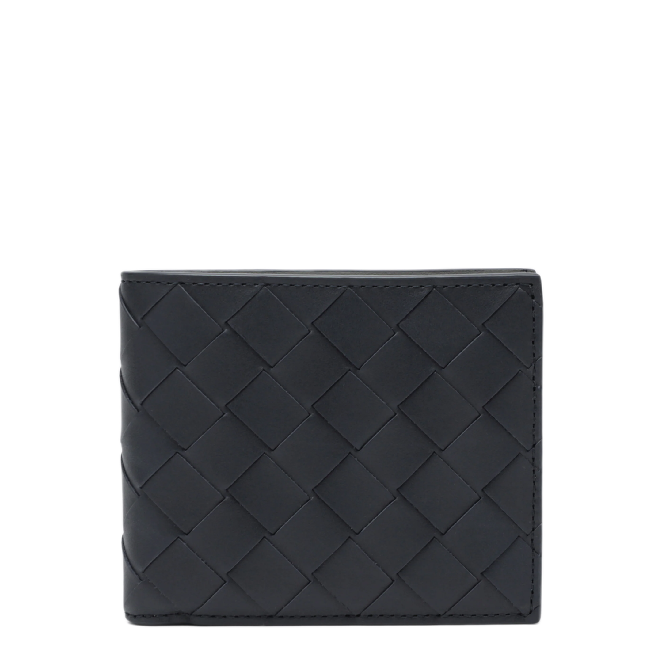 MAYFEYR - Bottega Veneta - Midnight/Basalt Bi-Fold Wallet In Intrecciato Leather - 749412VCPQ64364