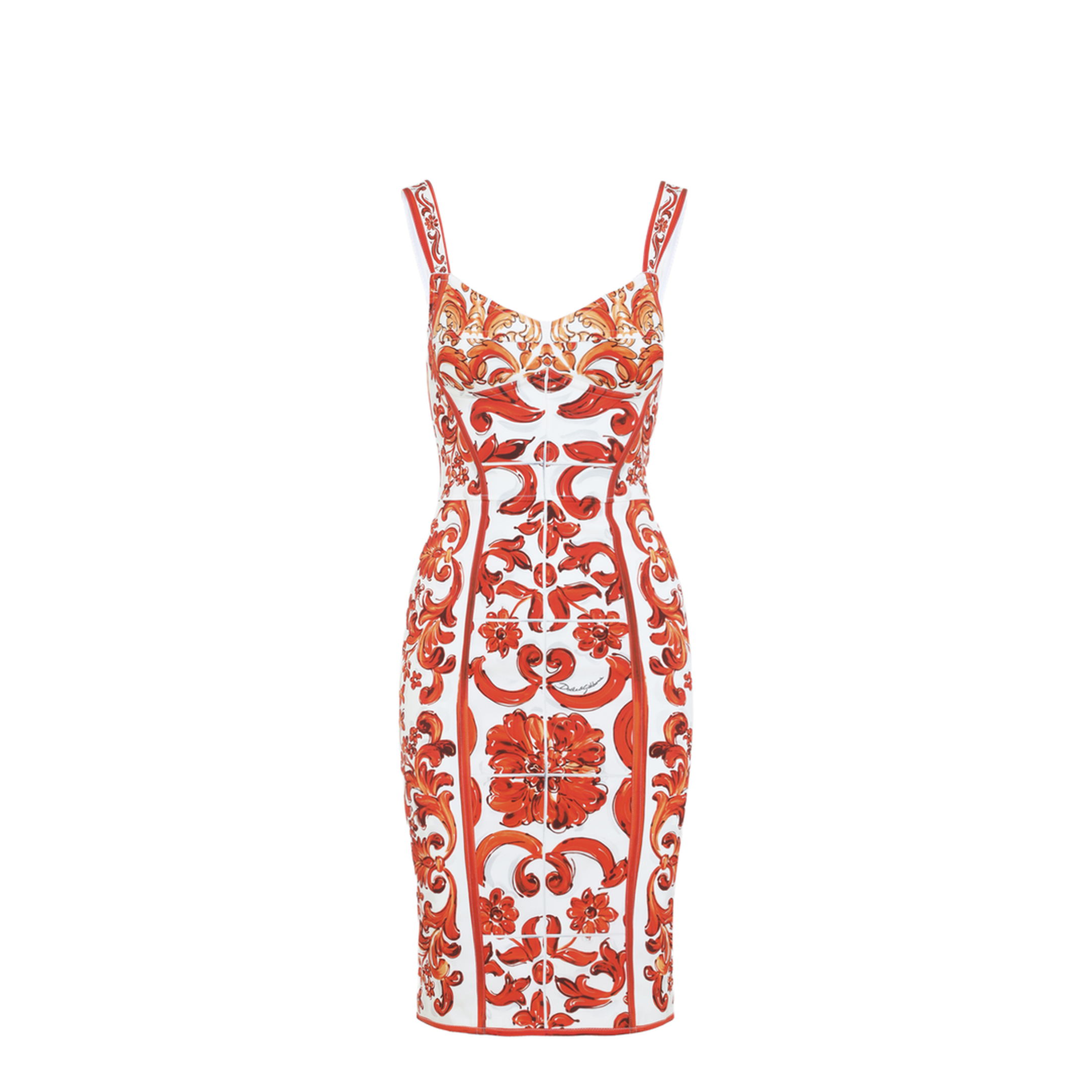 MAYFEYR - Dolce & Gabbana - Charmeuse Maiolica Midi Dress - F63G9TGDDRJ