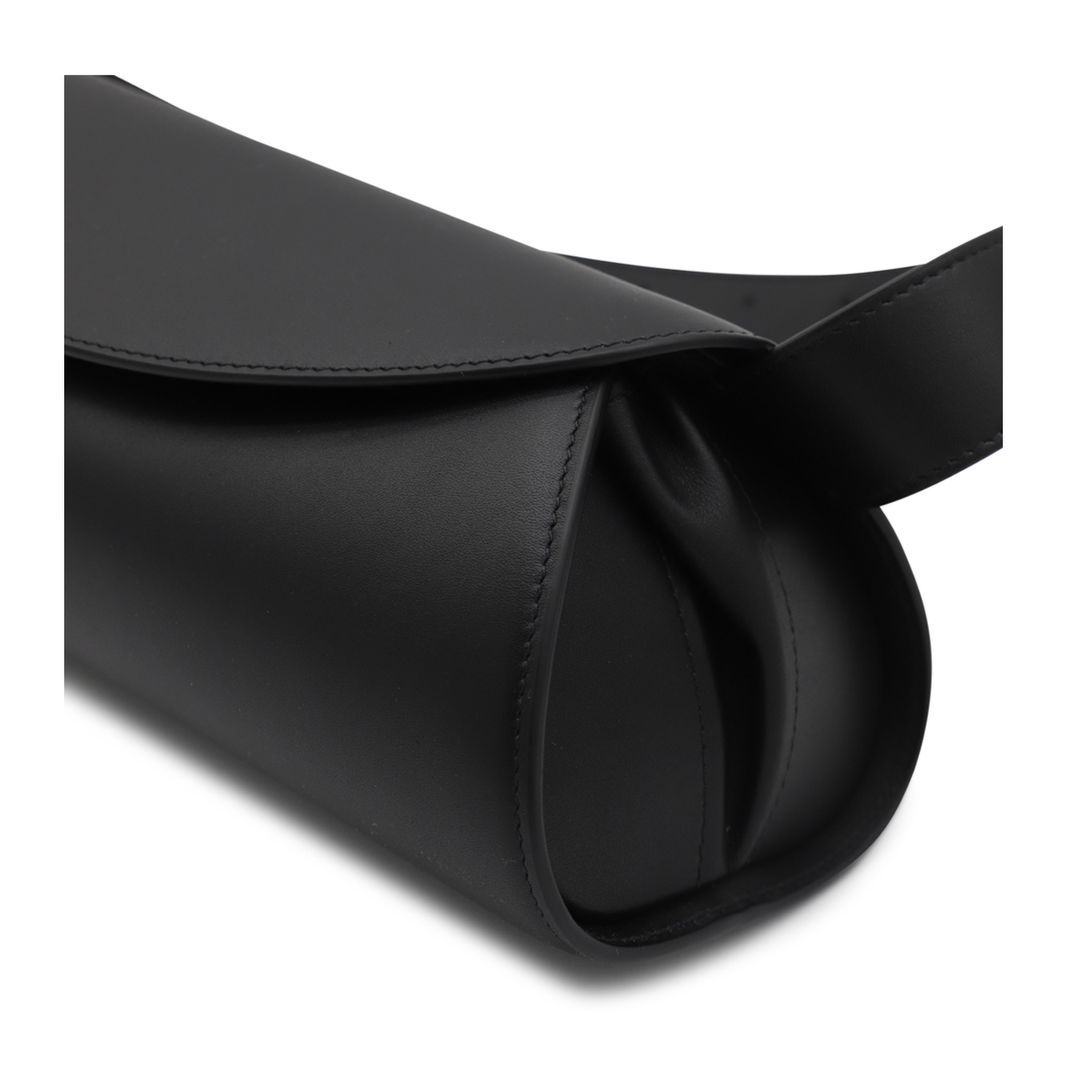 Cannolo Grande Calf Leather Shoulder Bag - Black