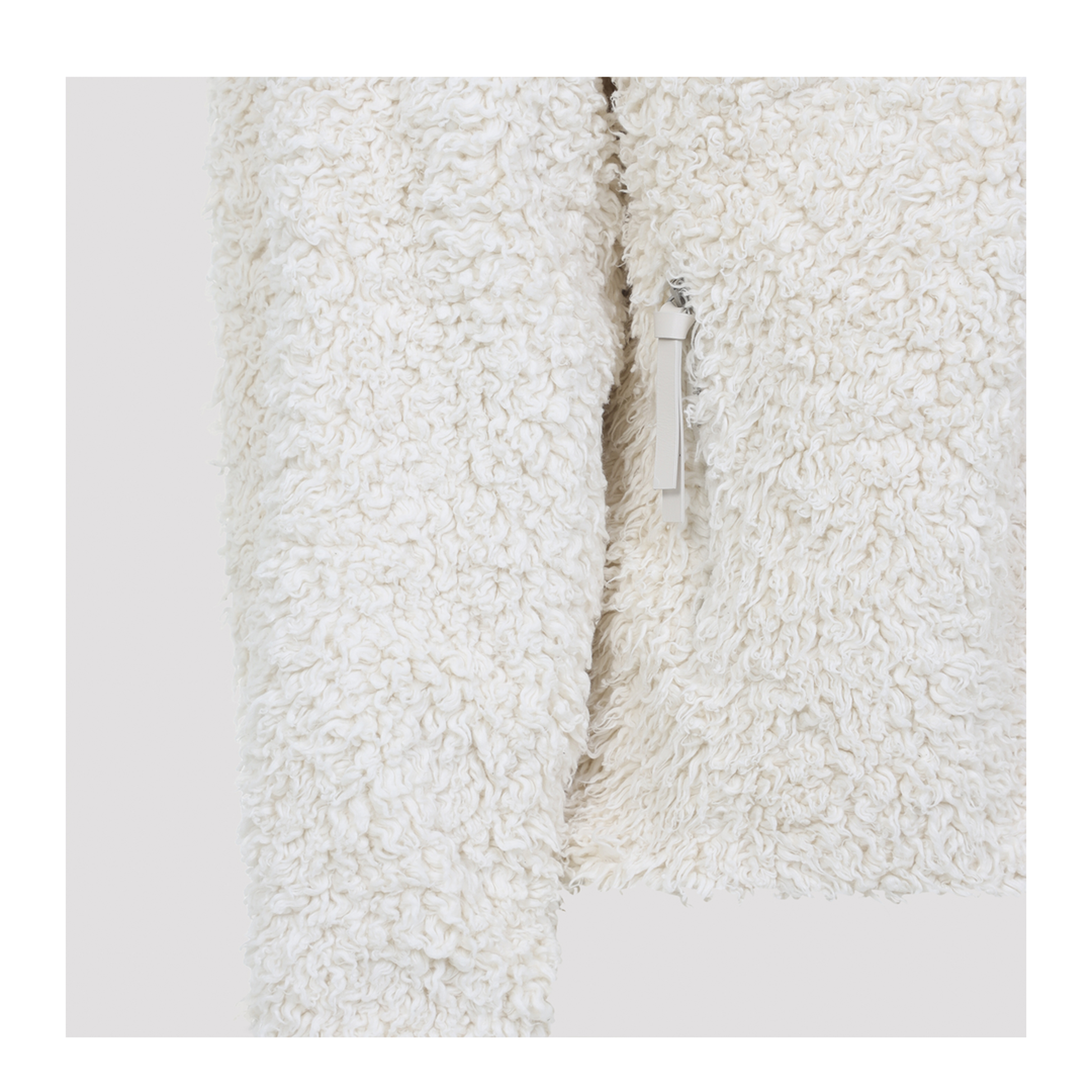 Zip Up Ivory Cotton Jacket