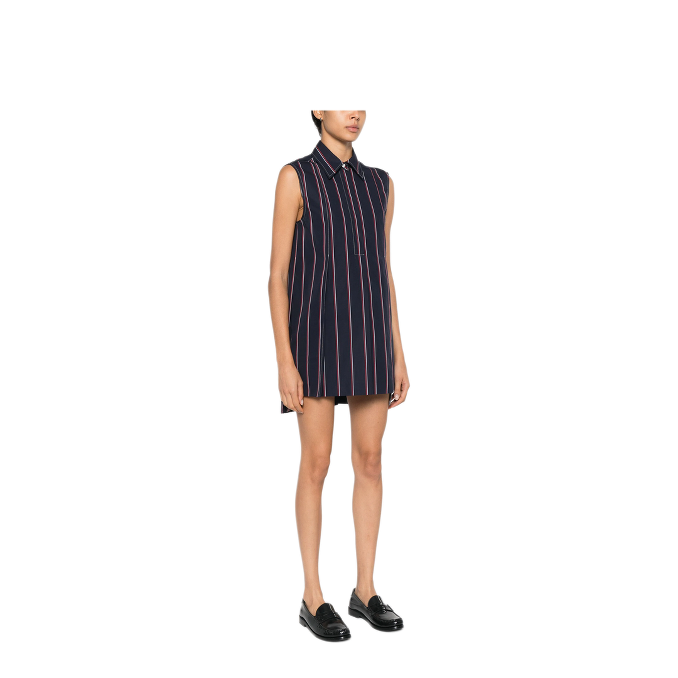 MAYFEYR - Thom Browne - Rwb-Stripe Mini Wide Shirt Dress - FDSE88AF0658415