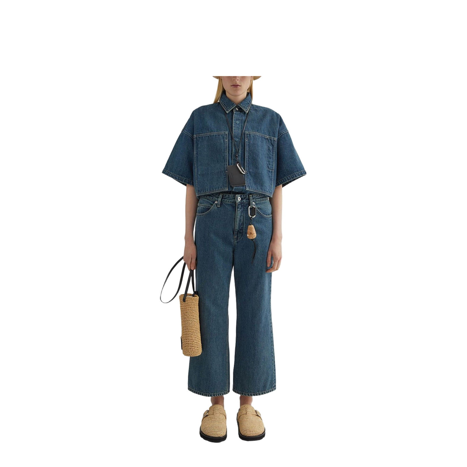 Flared Denim Trousers