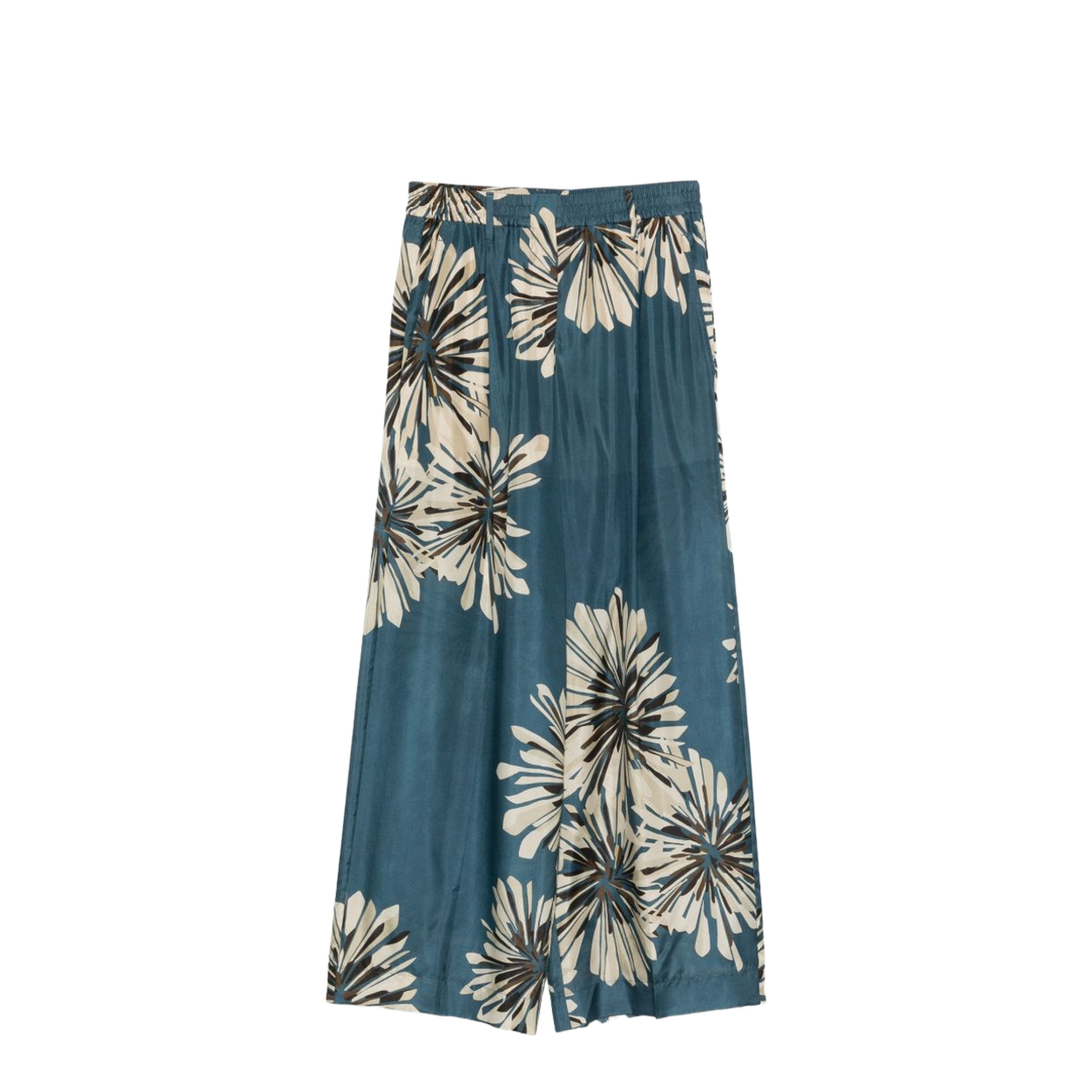Floral Printed Silk Pants