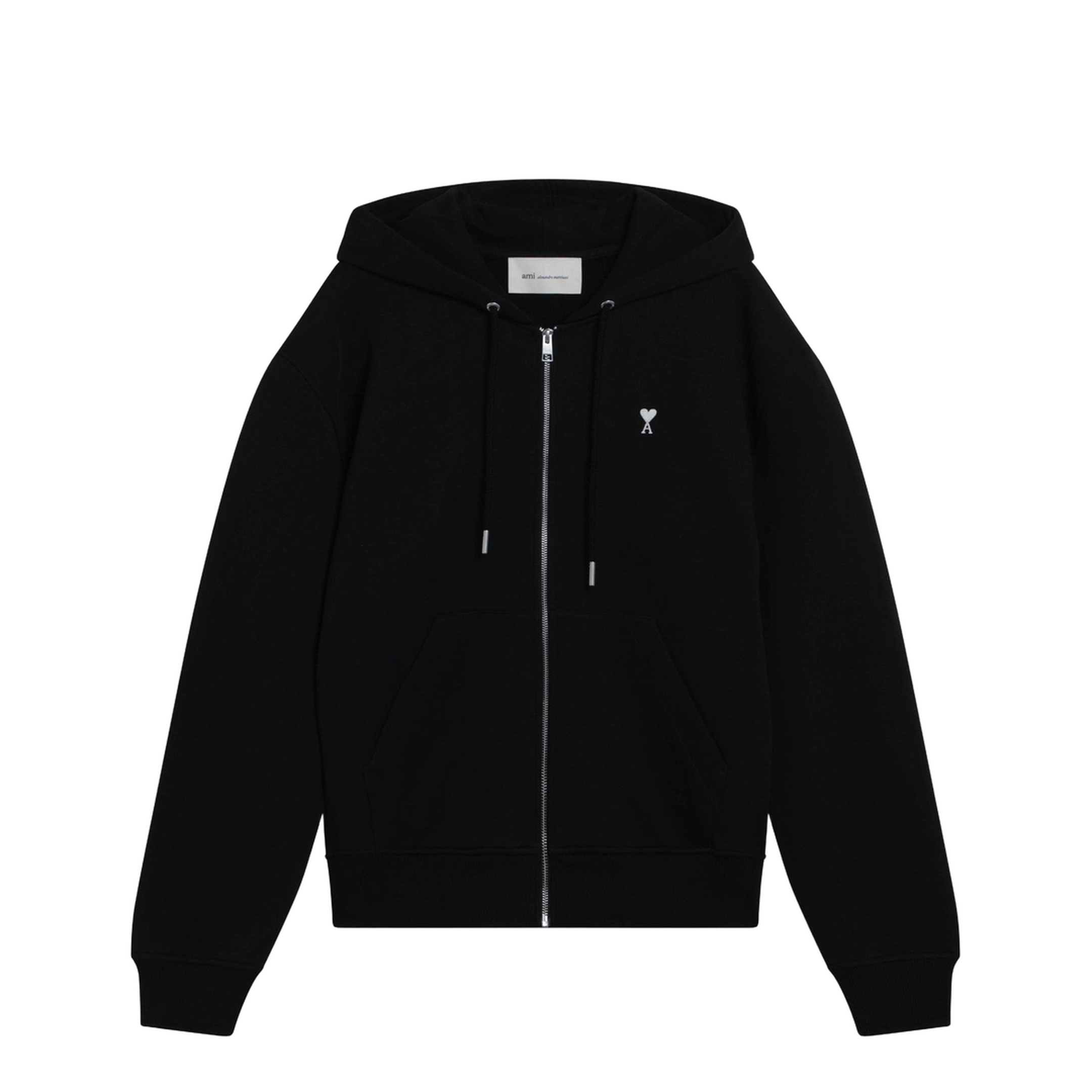 MAYFEYR - Ami Paris - Black Cotton Zip Hoodie - HSW765730045