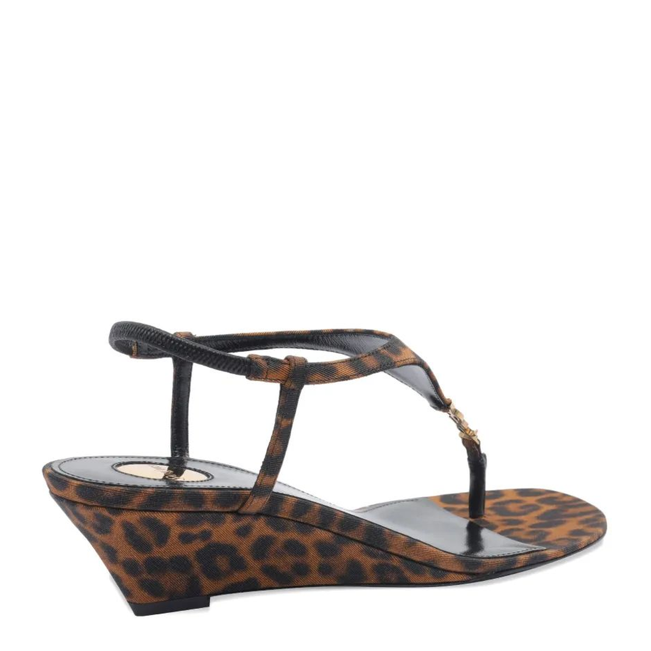 MAYFEYR - Saint Laurent - Fabric Sandals Mid Heel Leather Sole - 825279AAC9R2038
