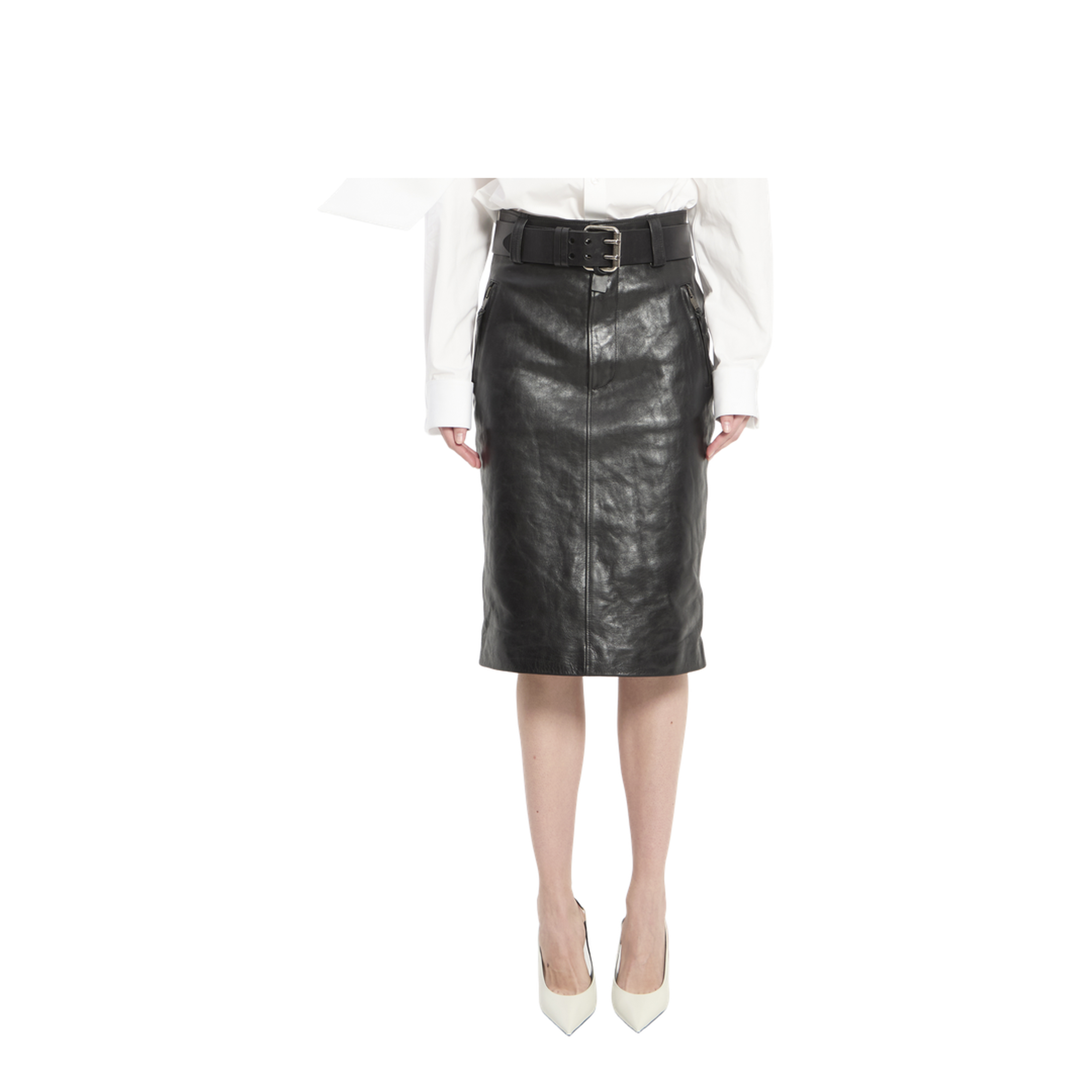Pencil Skirt With Belt