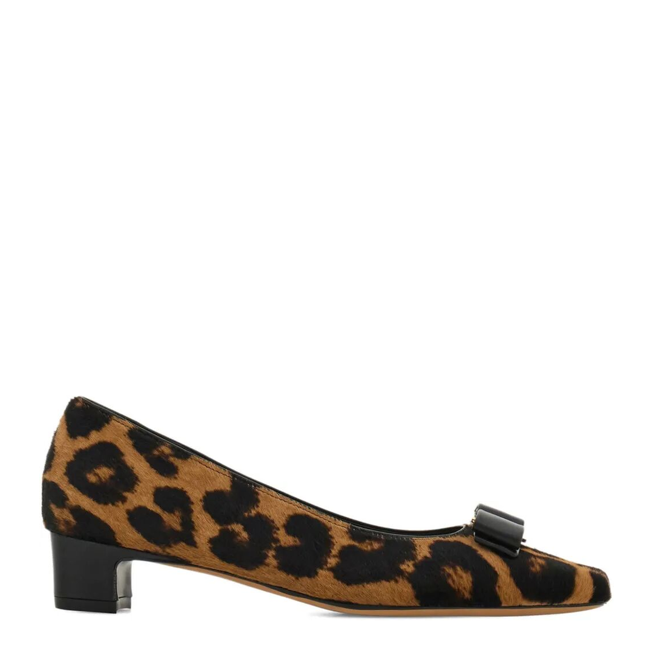 MAYFEYR - Ferragamo - Horsehair Printed Pirri Pony Décolleté - 01K5560785564NATURALENERO