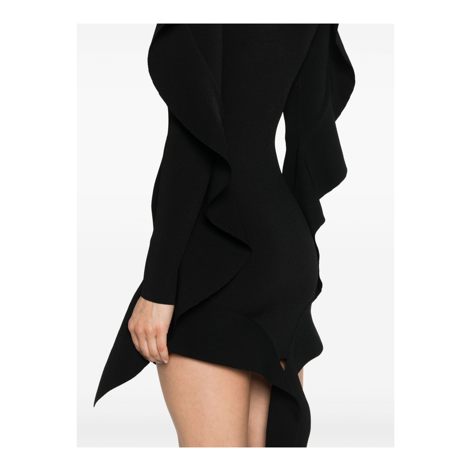 Asymmetric Mini Dress - Black