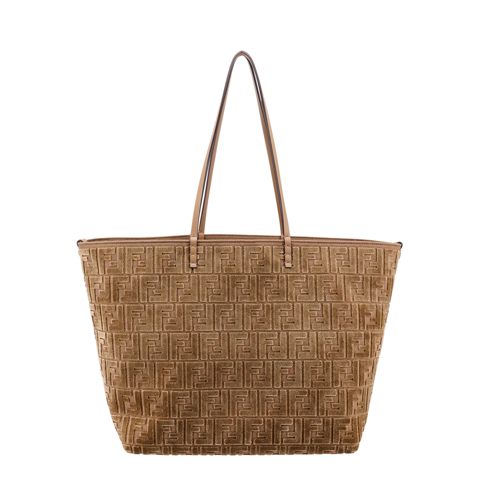 Roll Large Shopper Bag in FF Jacquard Velvet