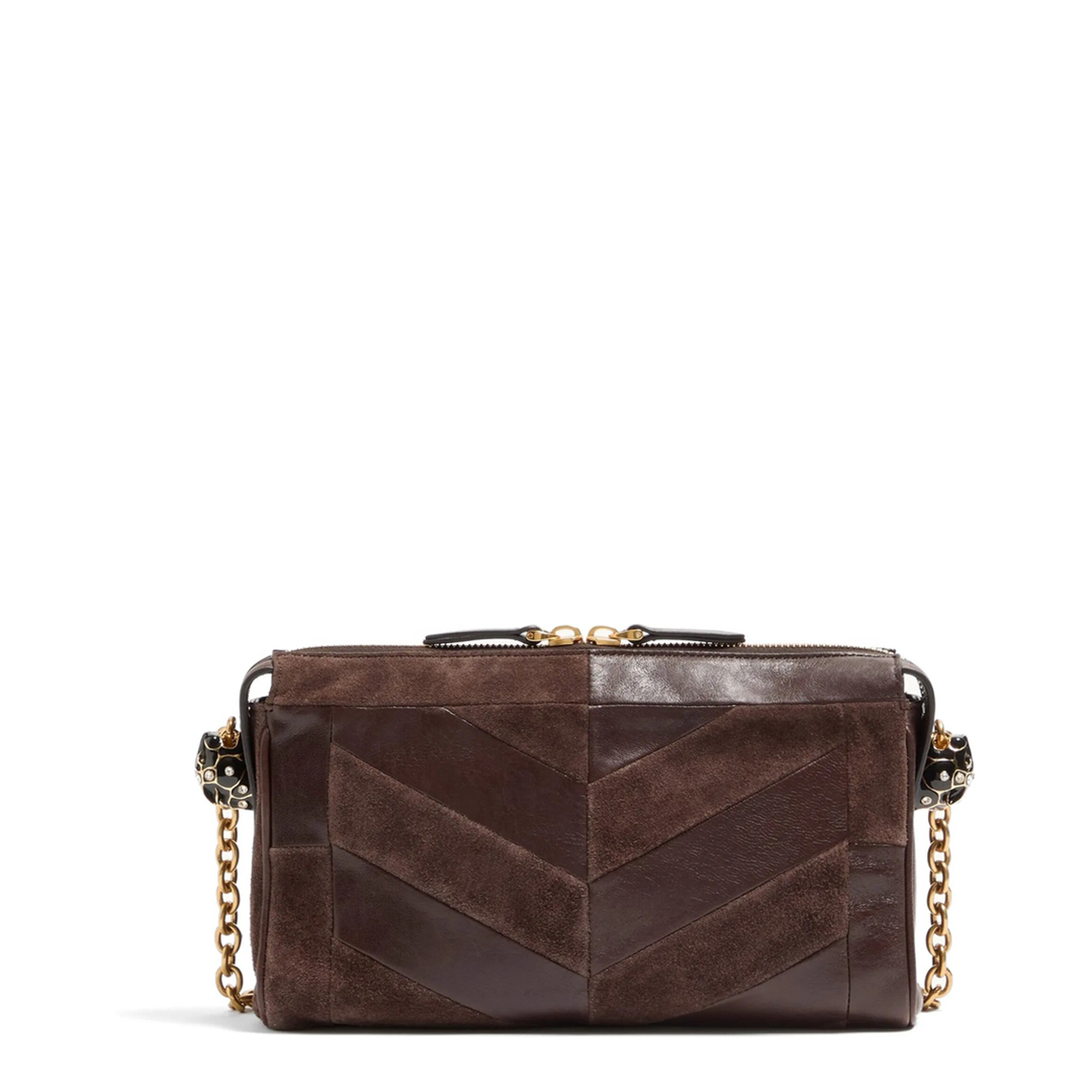 MAYFEYR - Valentino - Small Shoulder Bag Panthea In Suede And Nappa Chevron Motif - WB0S99DED