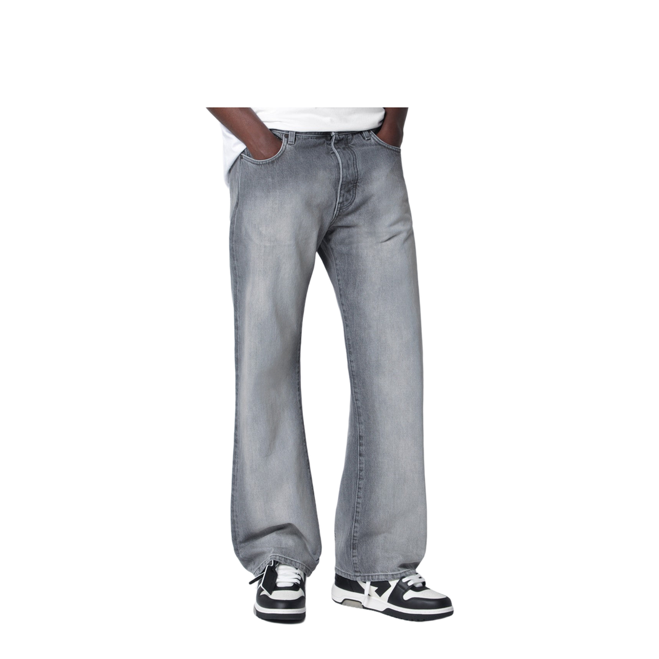 MAYFEYR - - Grey Washed-Effect Jeans - OMYA18JS26DEN0030020