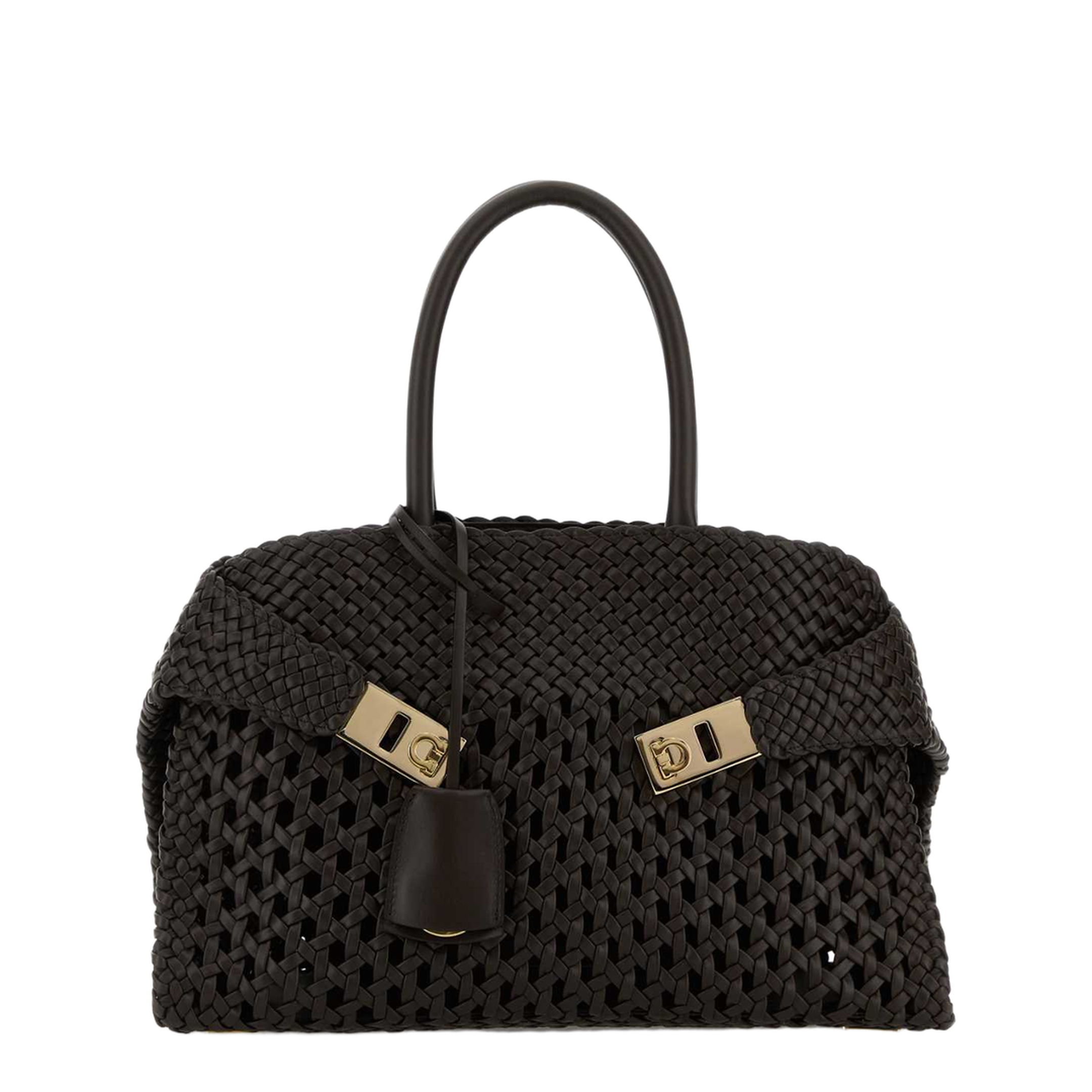 Dark Brown Leather Hug Handbag