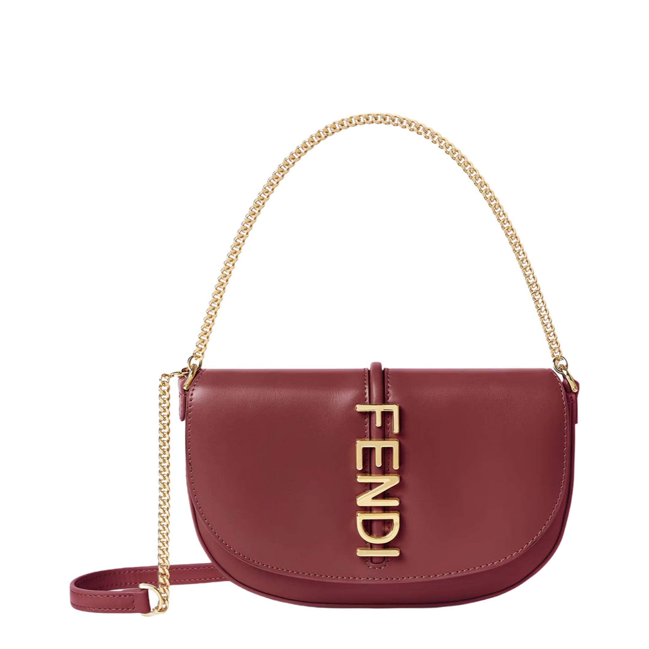 Wallet on Chain Leather Red