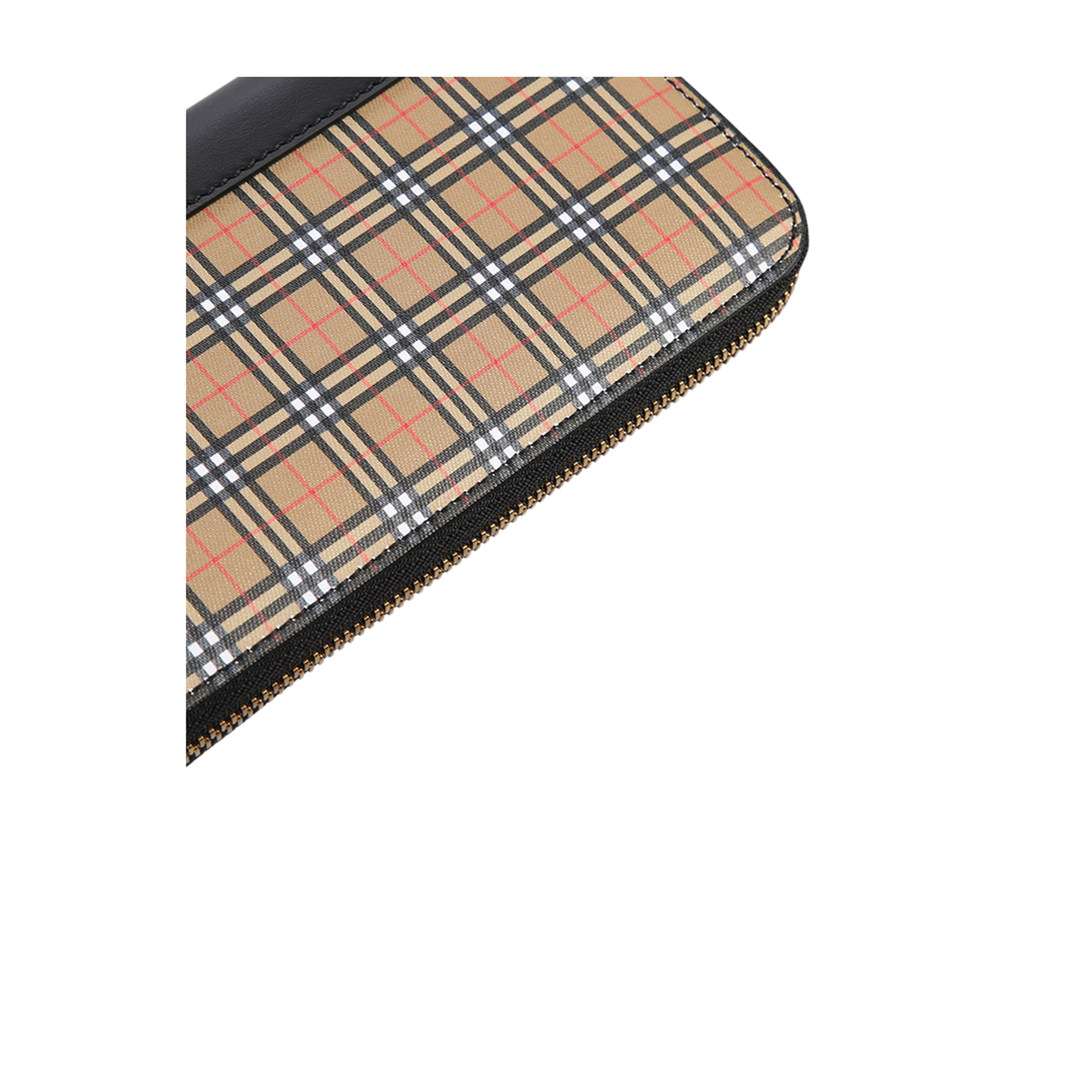 MAYFEYR - Burberry - Leather And Canvas All-Around Zip Wallet - 4077853ACIEB70450