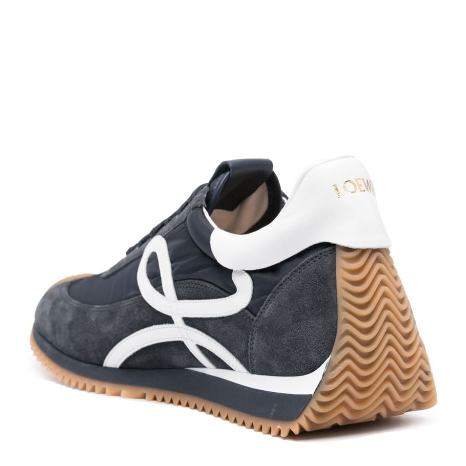 Flow Runner Leather-Trimmed Suede and Nylon Sneakers
