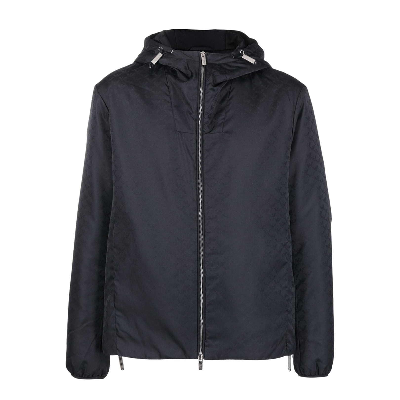 Monogram-Pattern Hooded Jacket