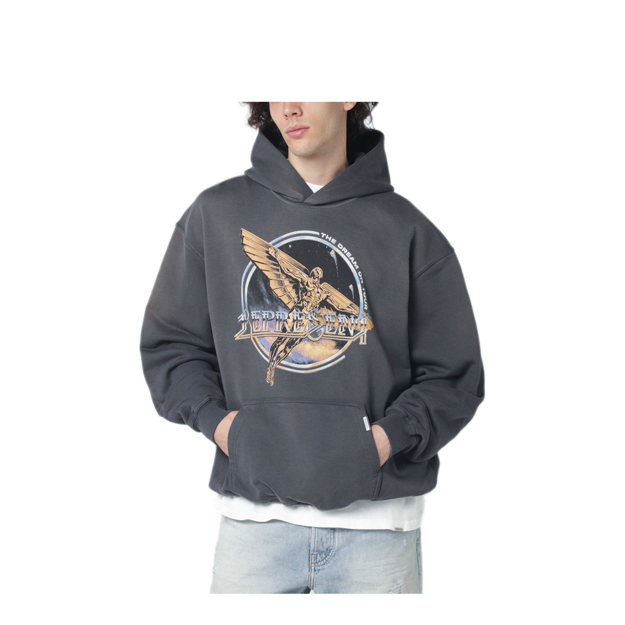 MAYFEYR - Represent - Grey Hoodie With Logo Print - MLM100822CO46