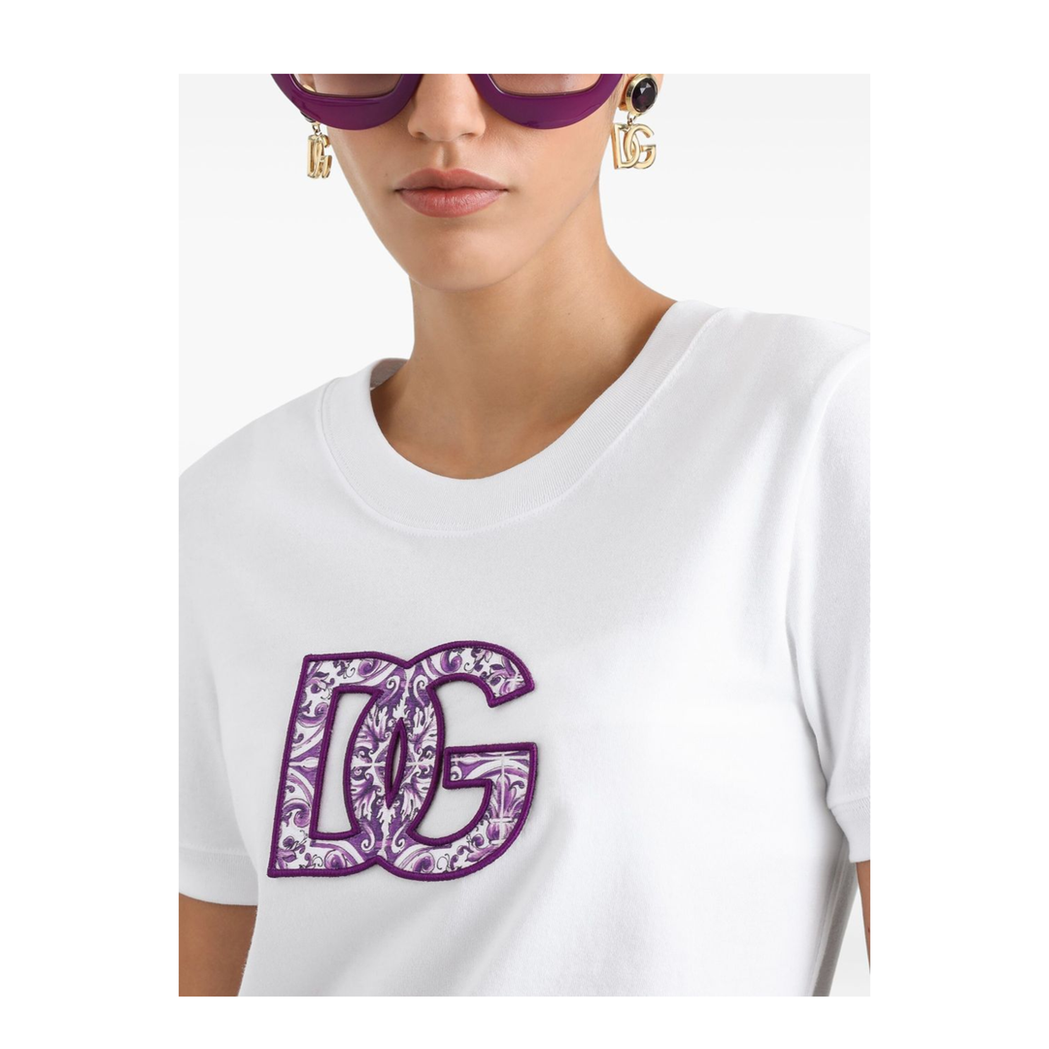 Short-sleeved Cotton T-Shirt in White