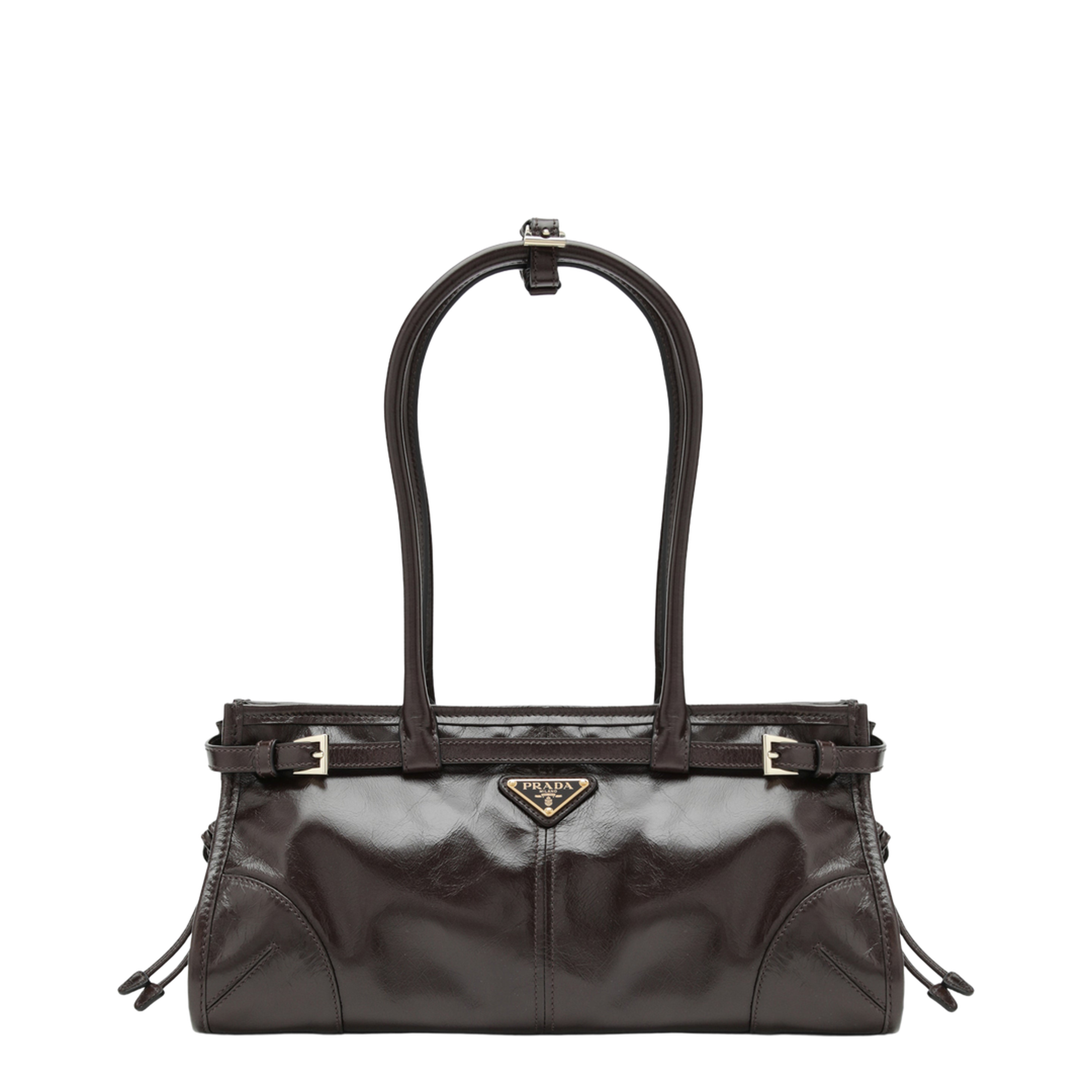 MAYFEYR - Prada - Medium Bonnie Handbag In Dark Brown Leather - 1BA426MOS2CYRF01D6