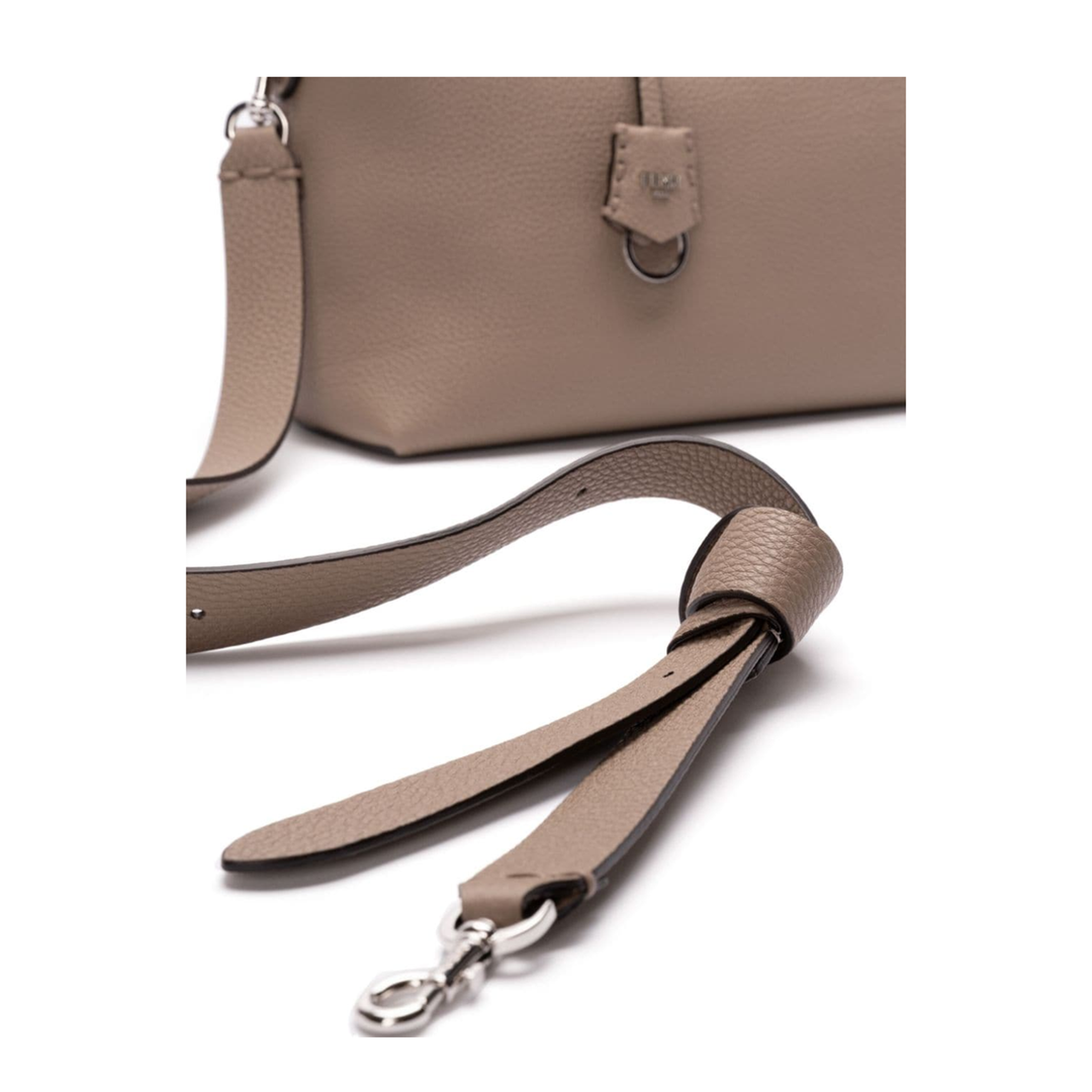 By The Way Selleria Large Calfskin Shoulder Bag - Dove Gray
