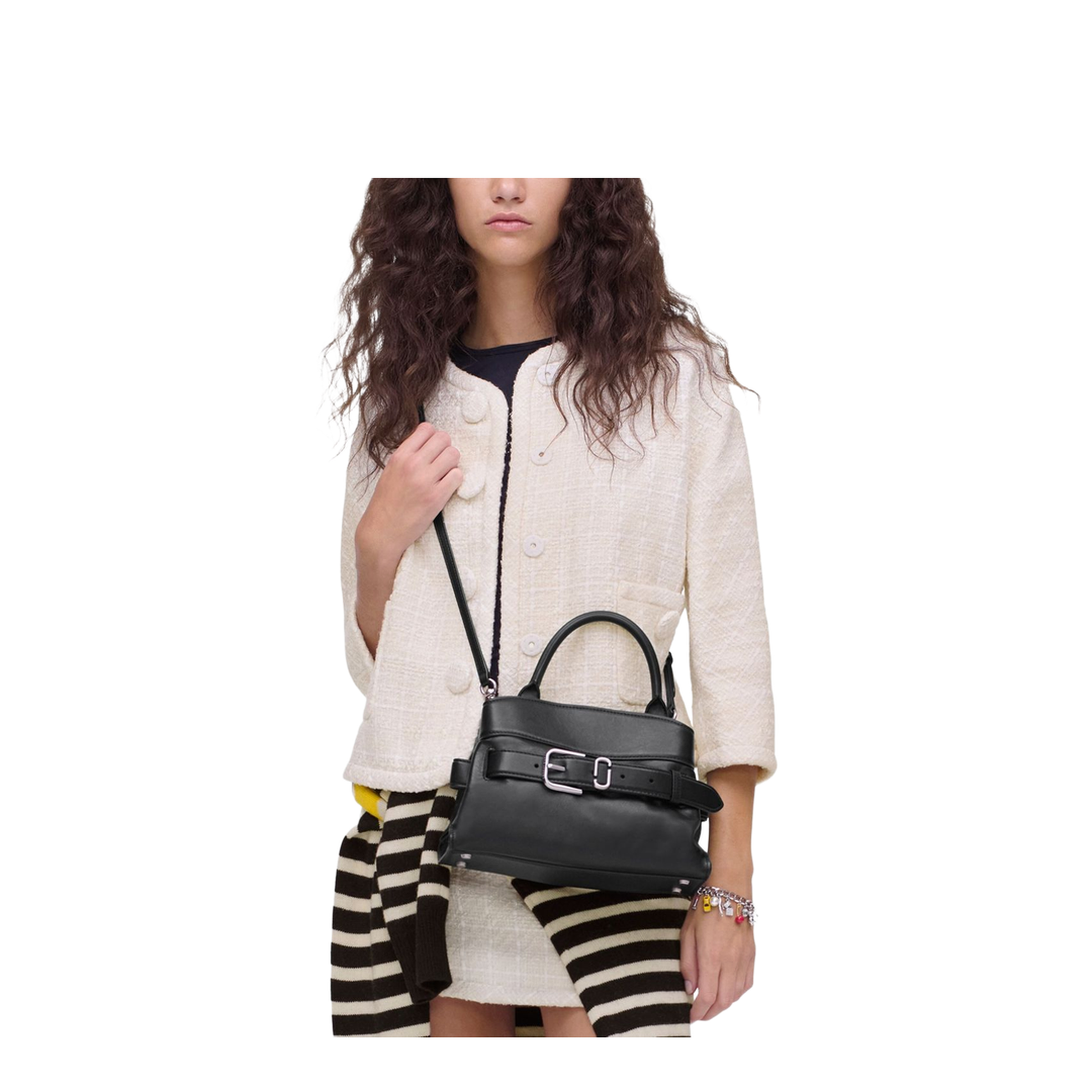 Dakota Small Leather Satchel - Black