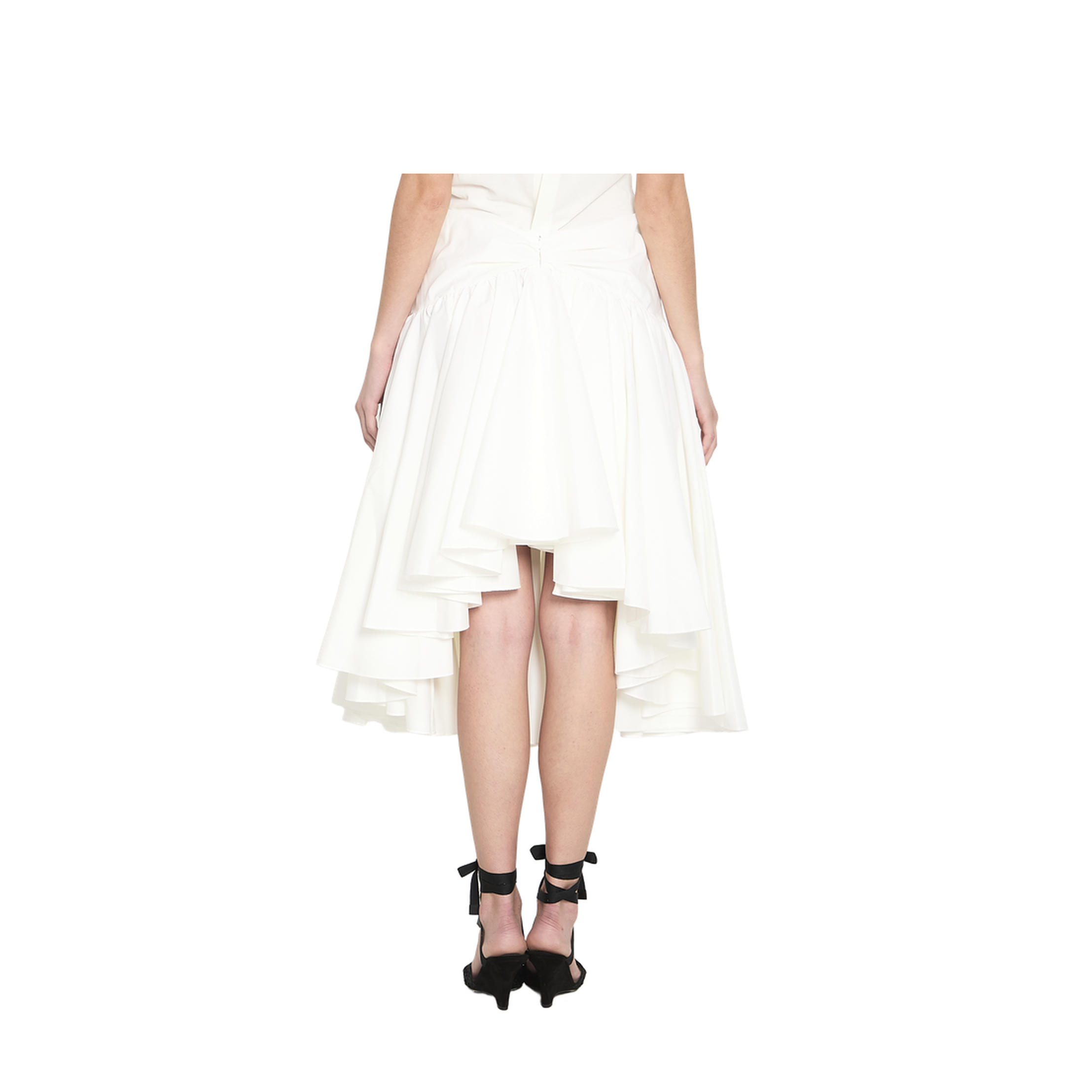 Draped Midi Skirt with Godet