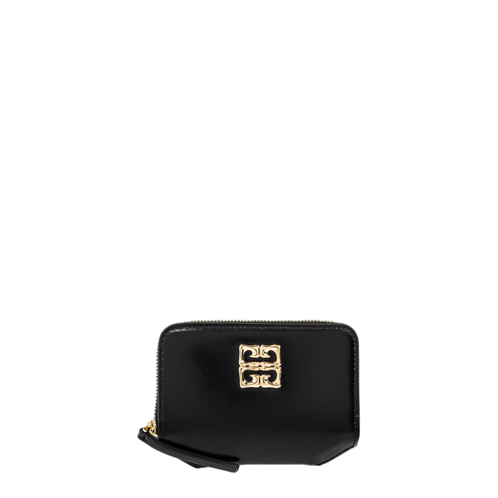 Leather Wallet with Logo-Shaped Applique