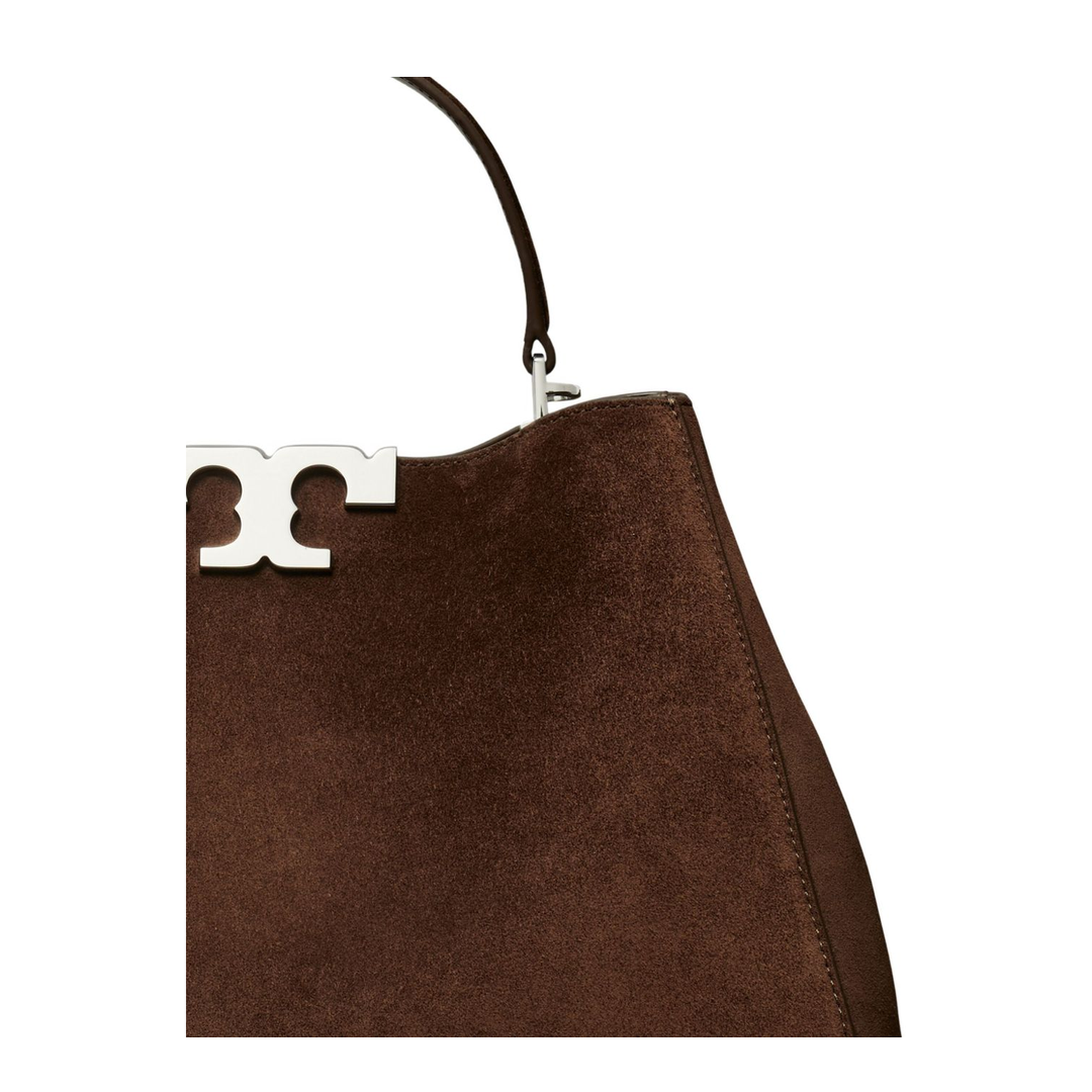 Eleanor Suede Satchel - Dark Cocoa