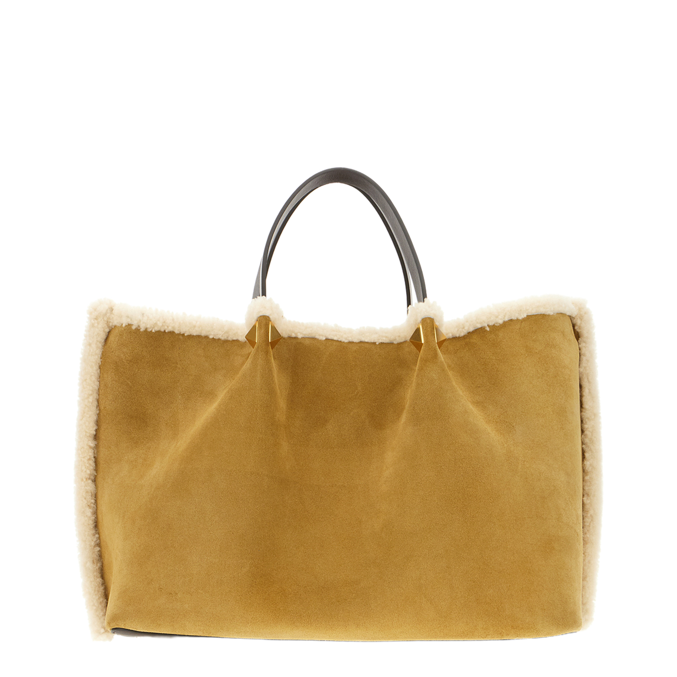 Suede And Sheepskin Medium Tote Bag