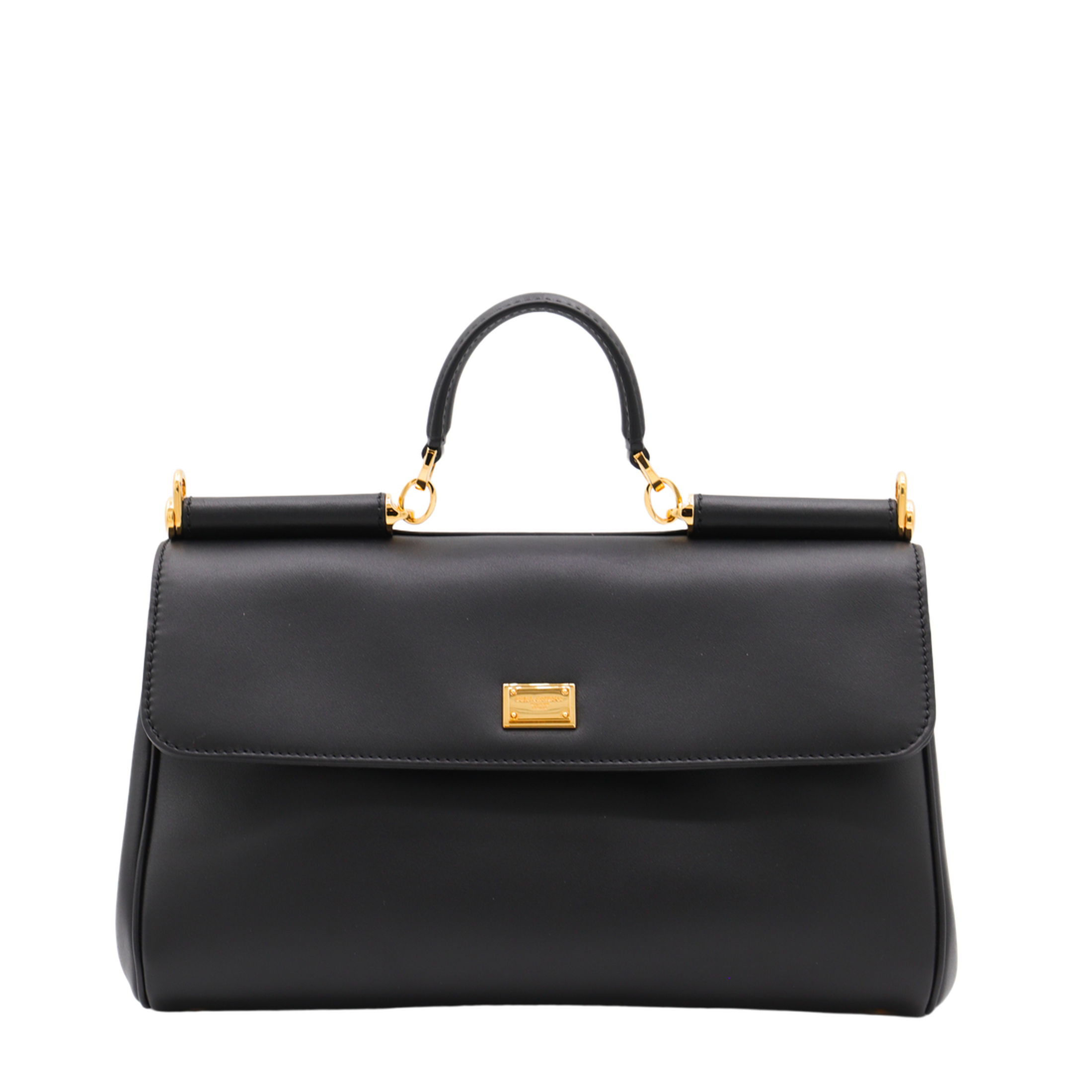 My Sicily handbag in plongé calfskin in Black