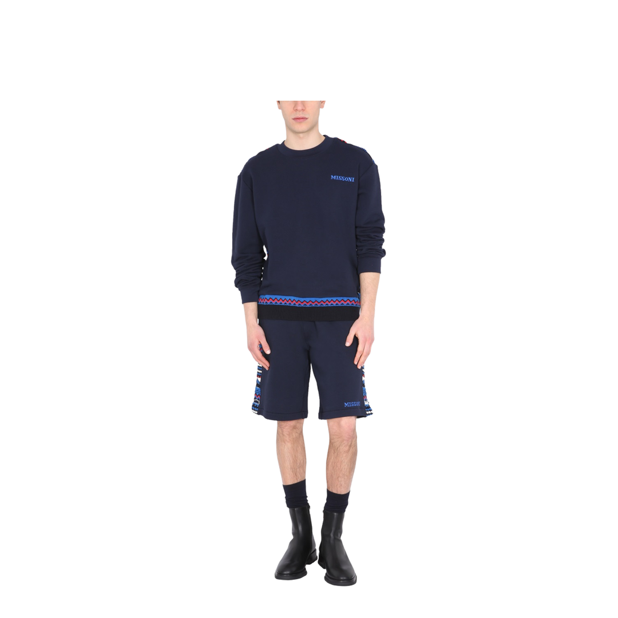 Embroidered Logo and Jacquard Insert Bermuda