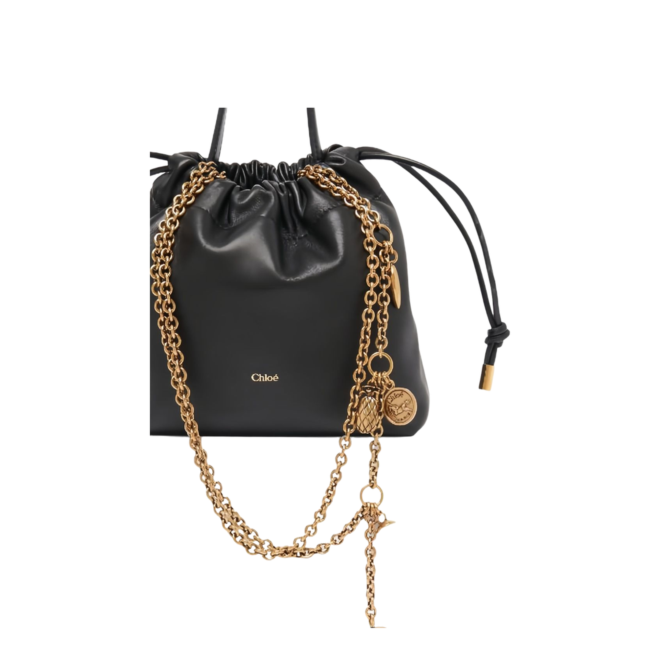 Icons Mini Lambskin Shoulder Bag - Black