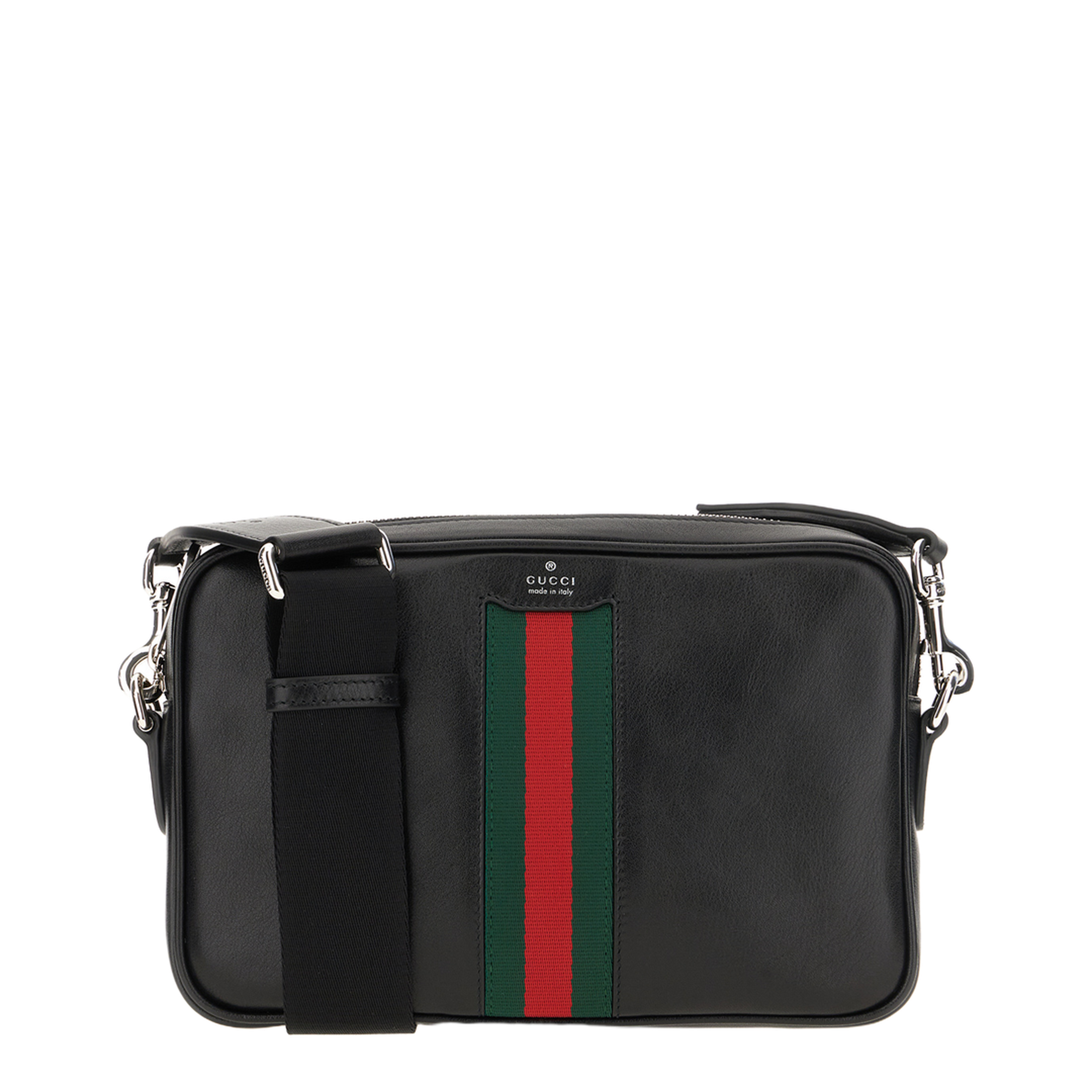 Web Trademark Small Crossbody Bag - Black
