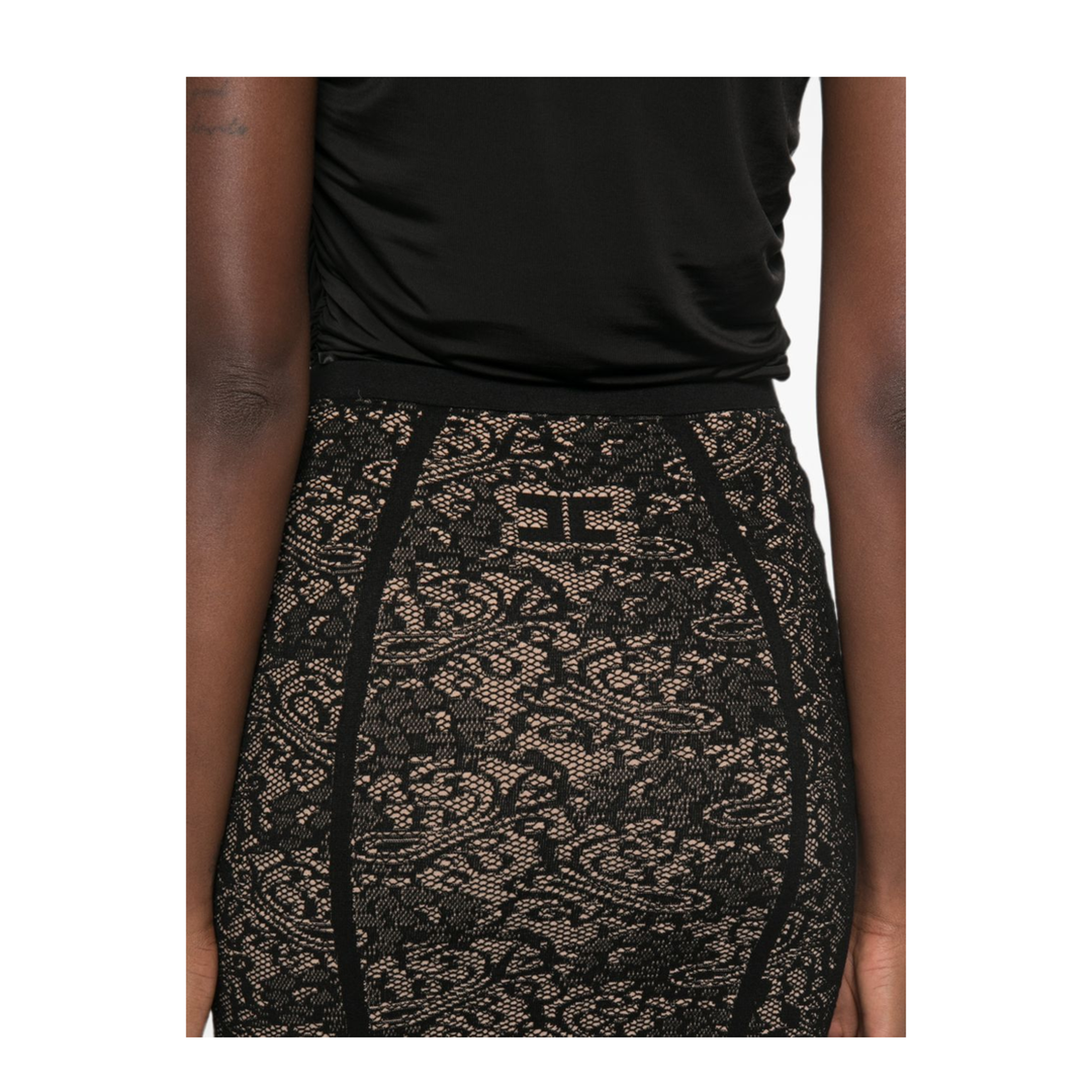 MAYFEYR - Elisabetta Franchi - Skirts Black - GK12Q66E2FR9