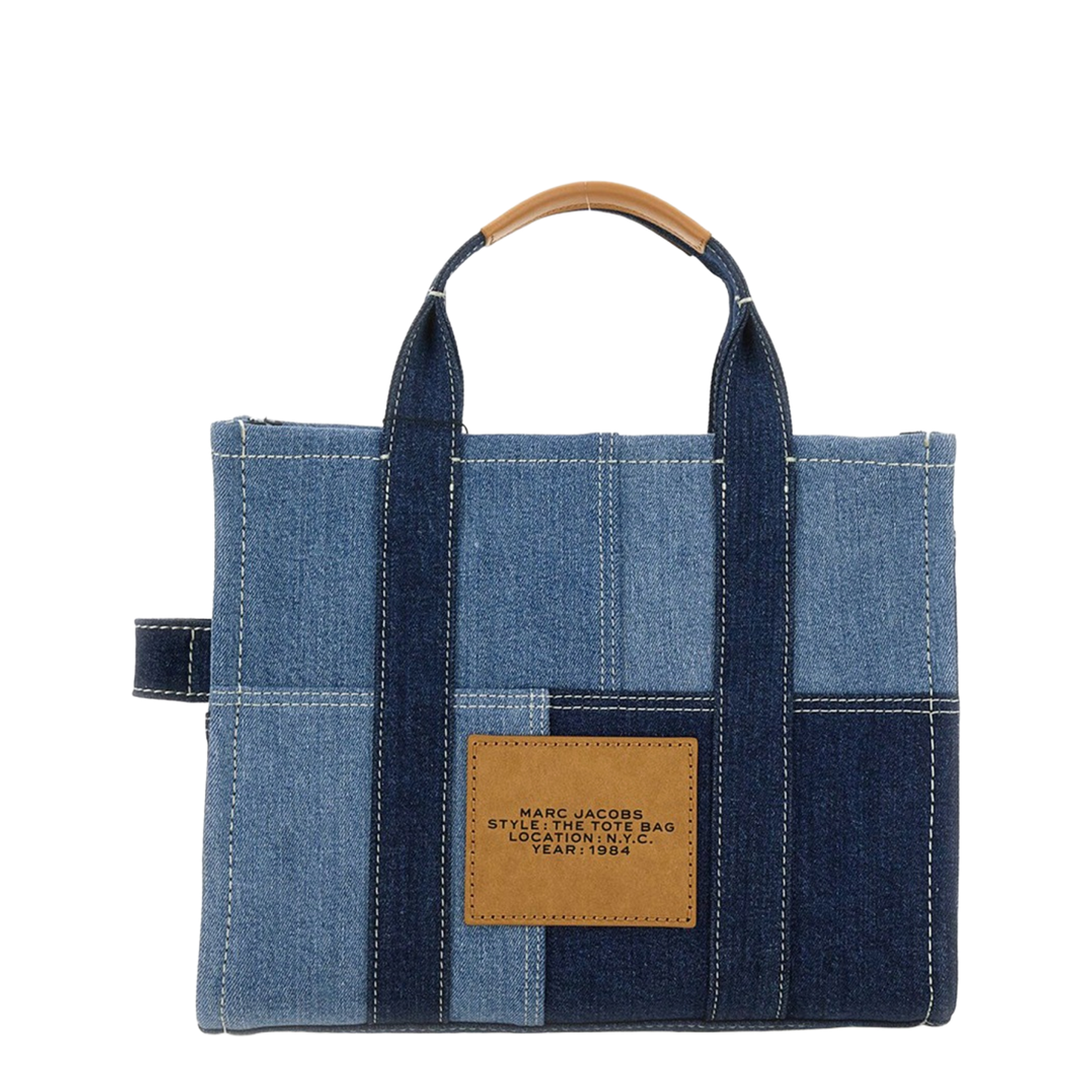 Small The Tote Bag in Blue Denim