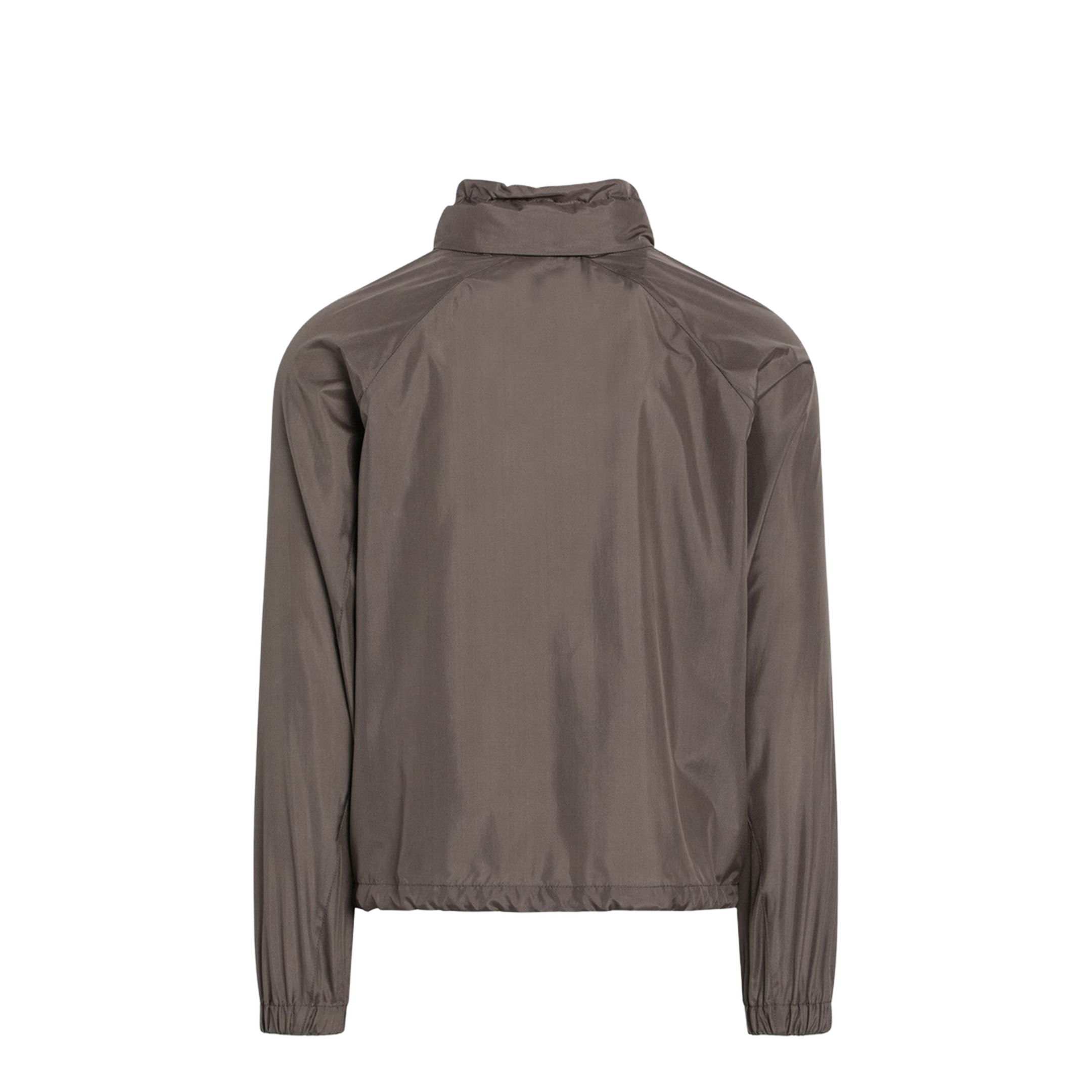 Taupe Silk-Blend Jacket