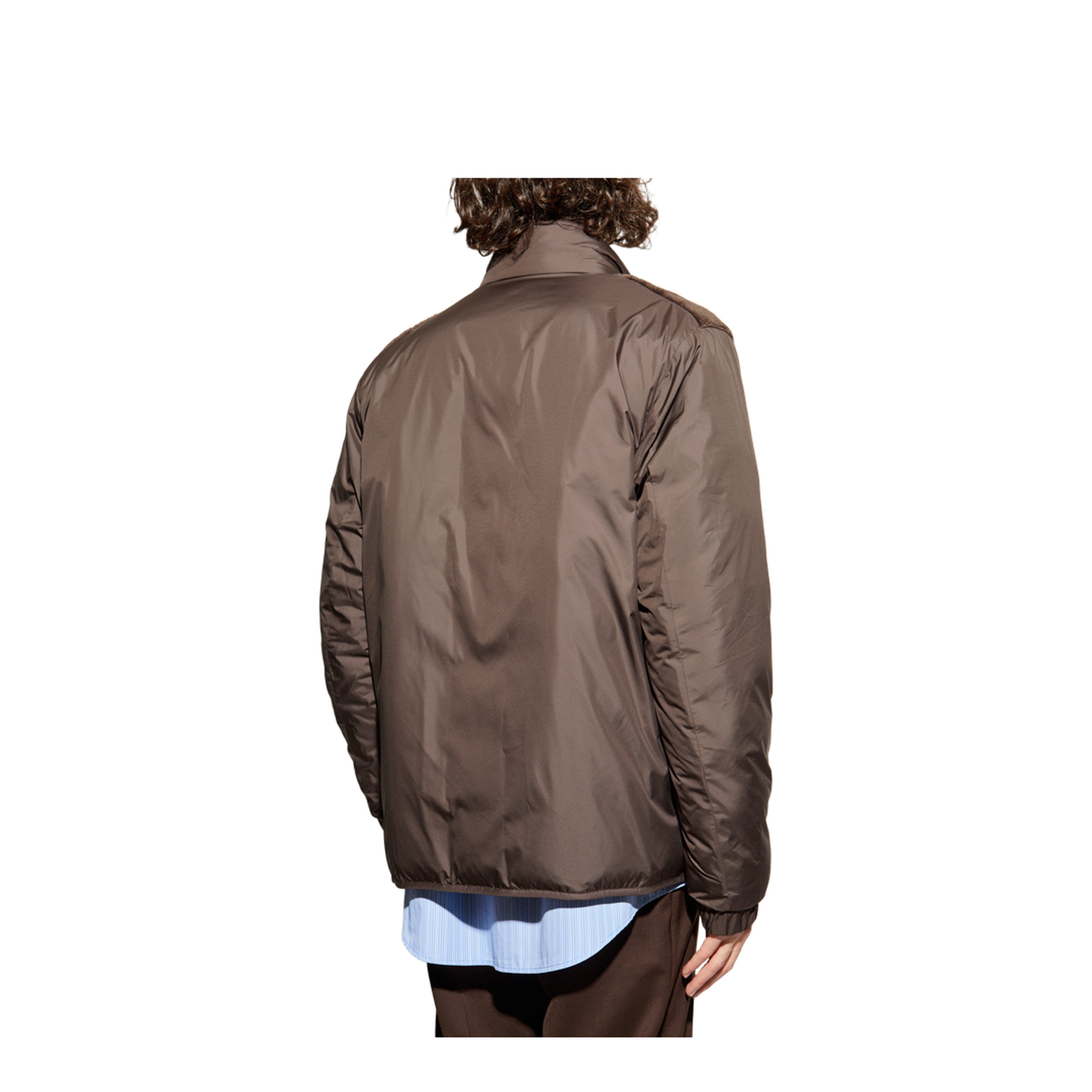 Brown Livra Reversible Teddy Short Down Jacket