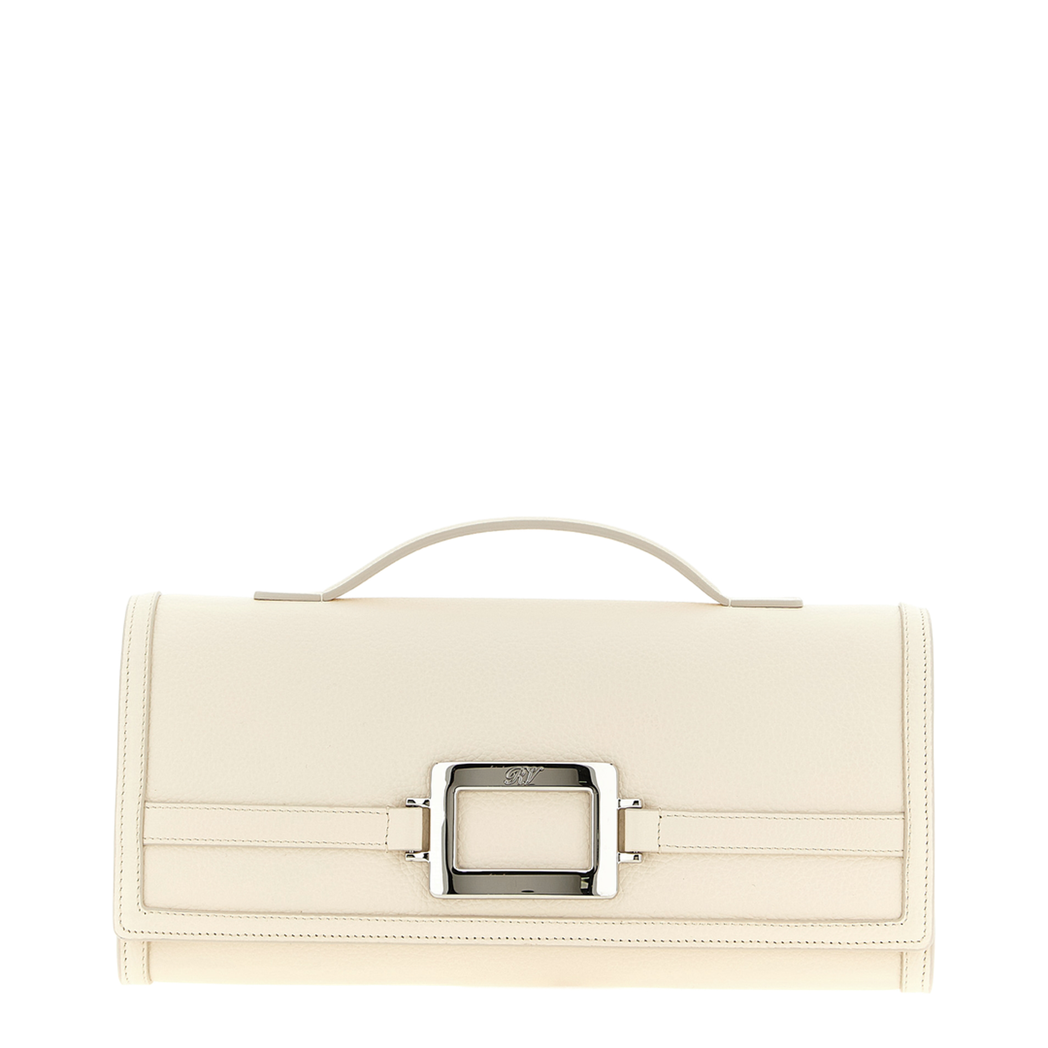 Belle Vivier Clutch Ivory