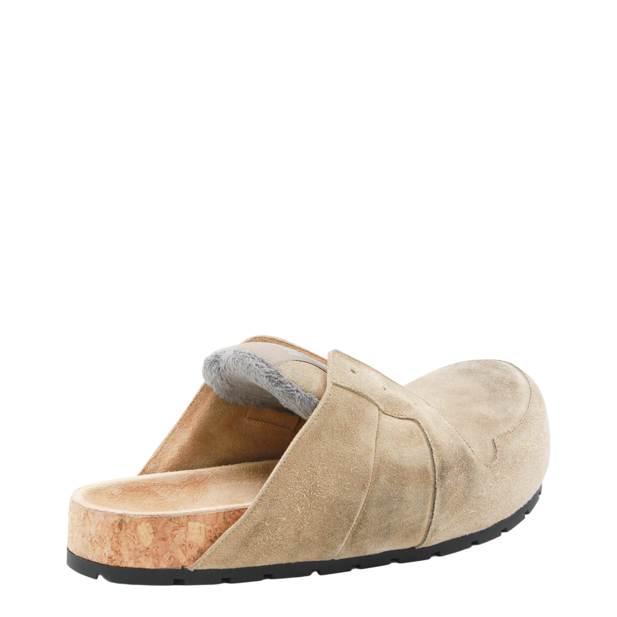 Dumbo Sabot in Distressed Suede Calfskin
