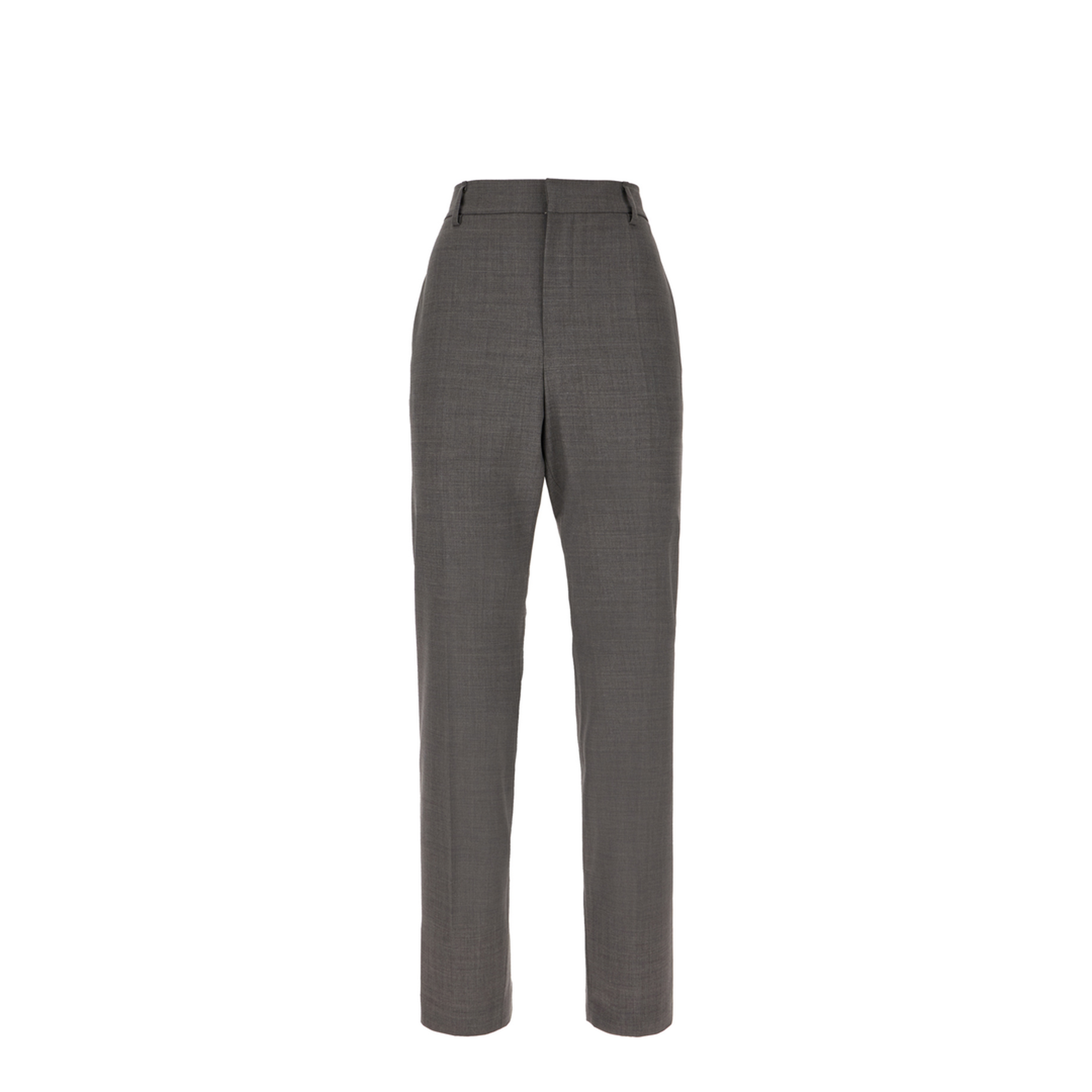 Grey Stretch Wool Blend Pants