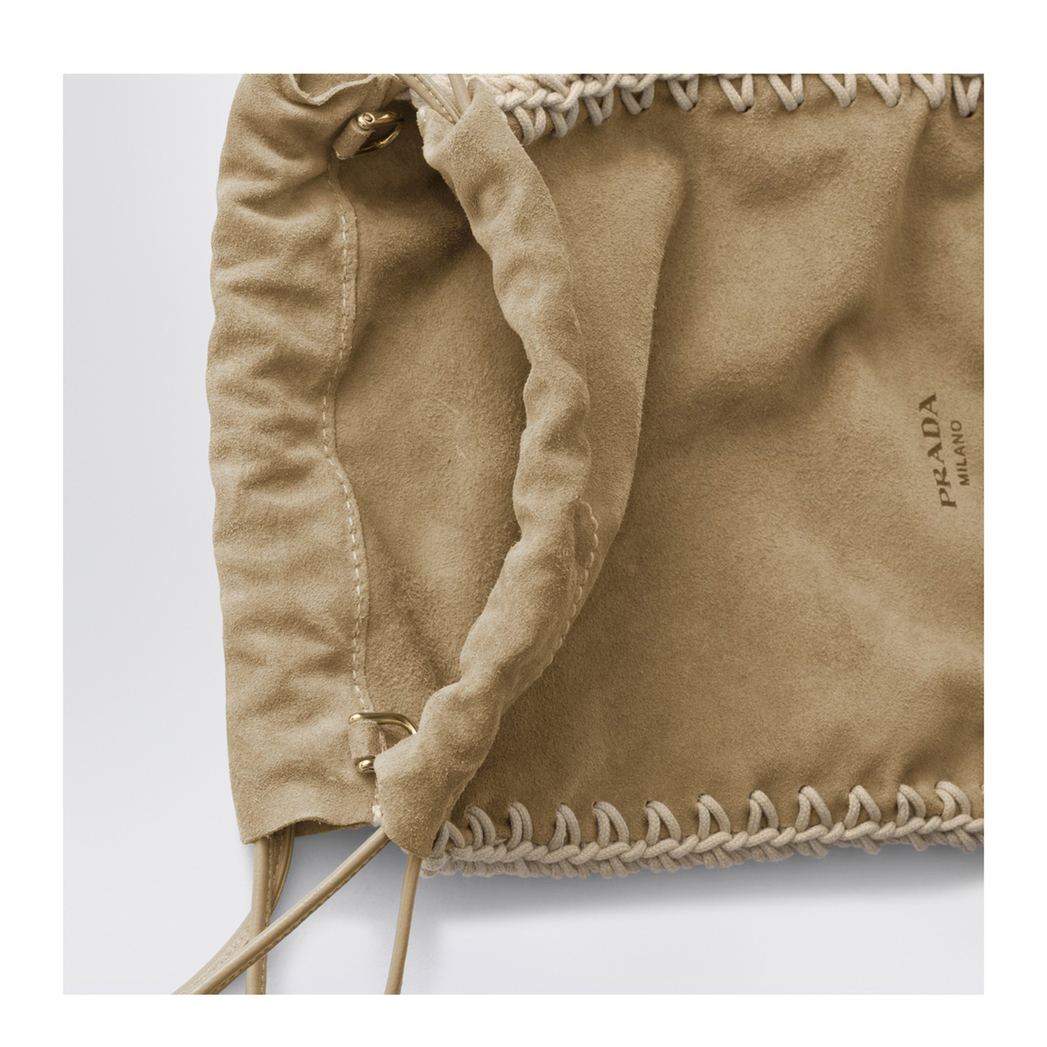 MAYFEYR - Prada - Desert-Colored Suede Leather Smartphone Holder - 1ZT0922FP1F0F24