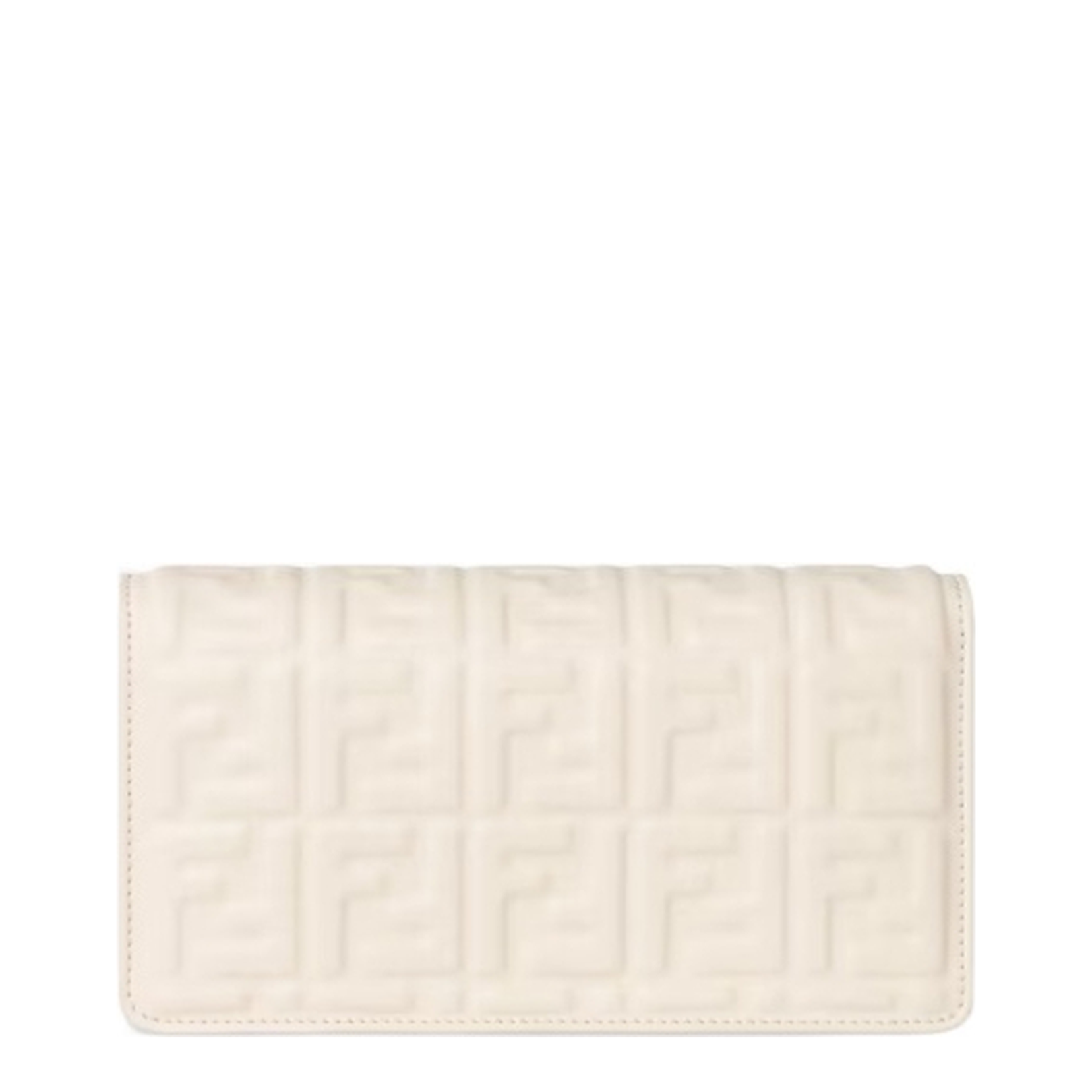 Wallet On Chain Baguette Leather White