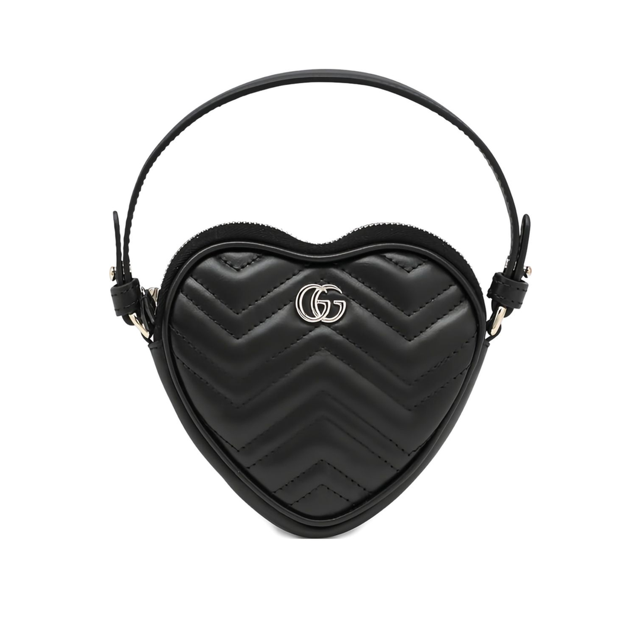 GG Marmont Mini Leather Handbag - Black