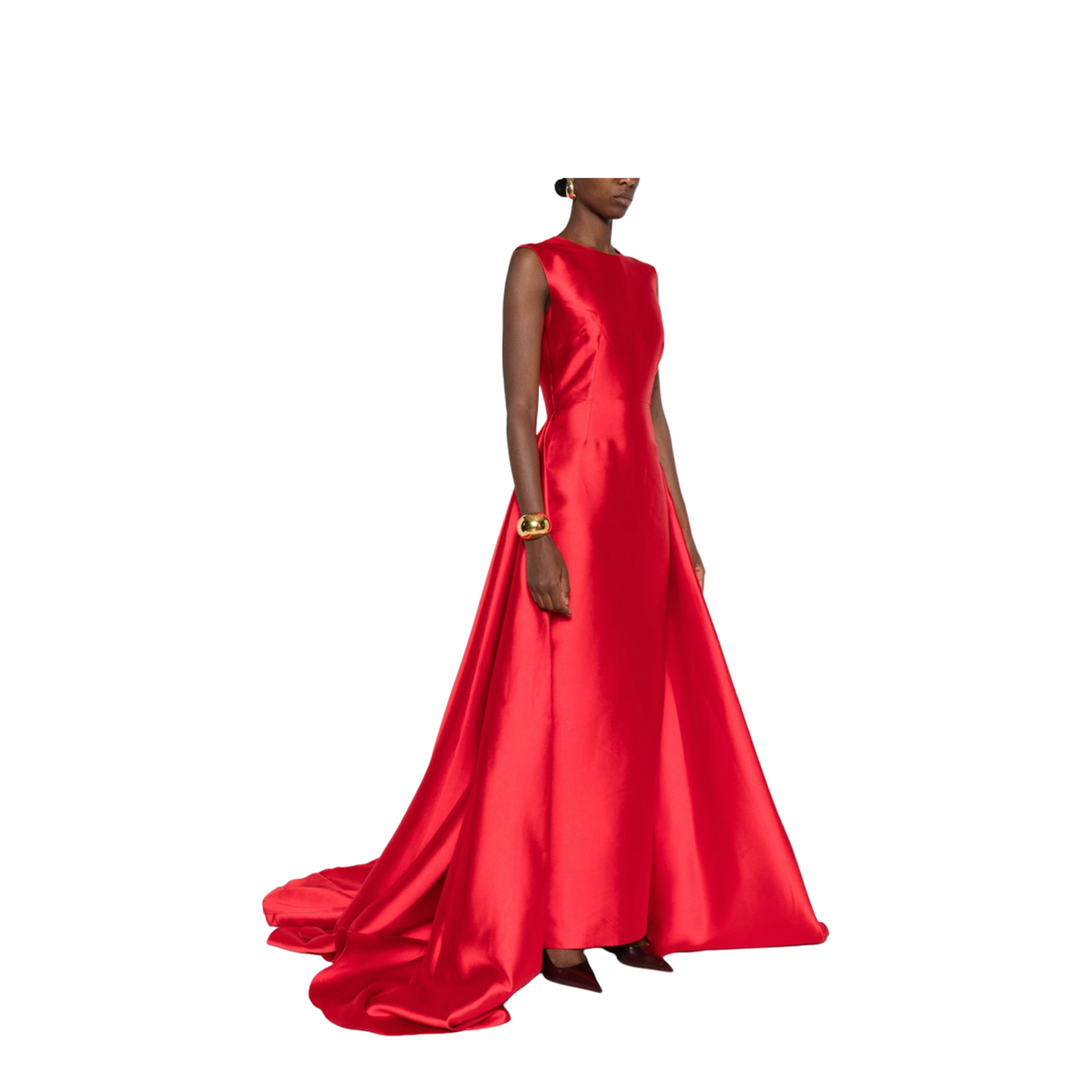 Ruby Red Floor-Length Maxi Dress